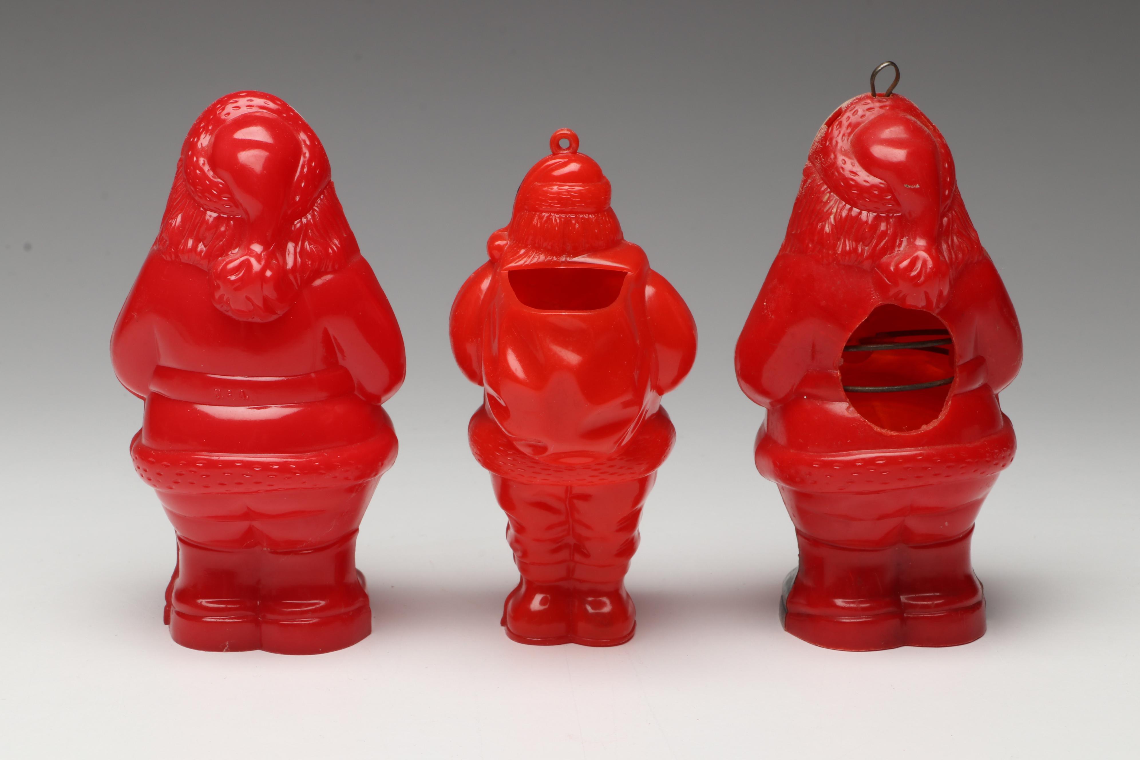 Rosbro with Other Plastic Christmas Candy Containers and Figures, Mid-20th C.