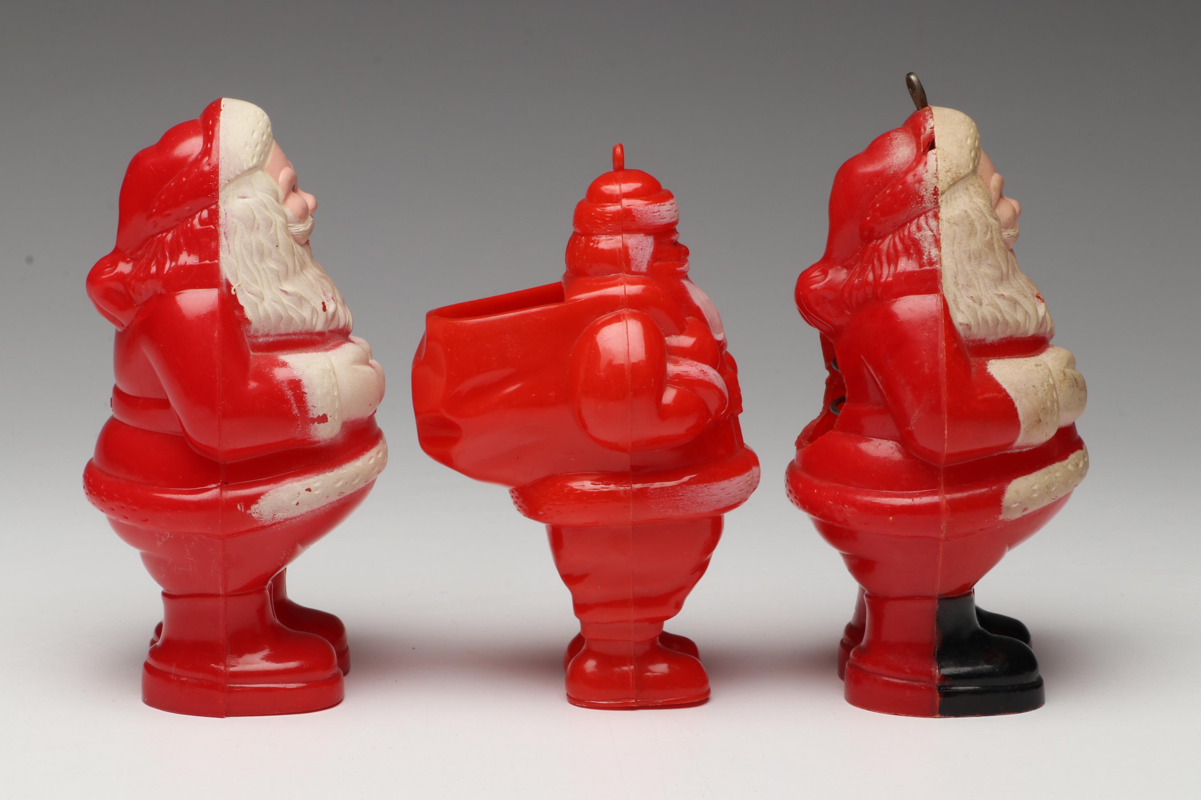 Rosbro with Other Plastic Christmas Candy Containers and Figures, Mid-20th C.