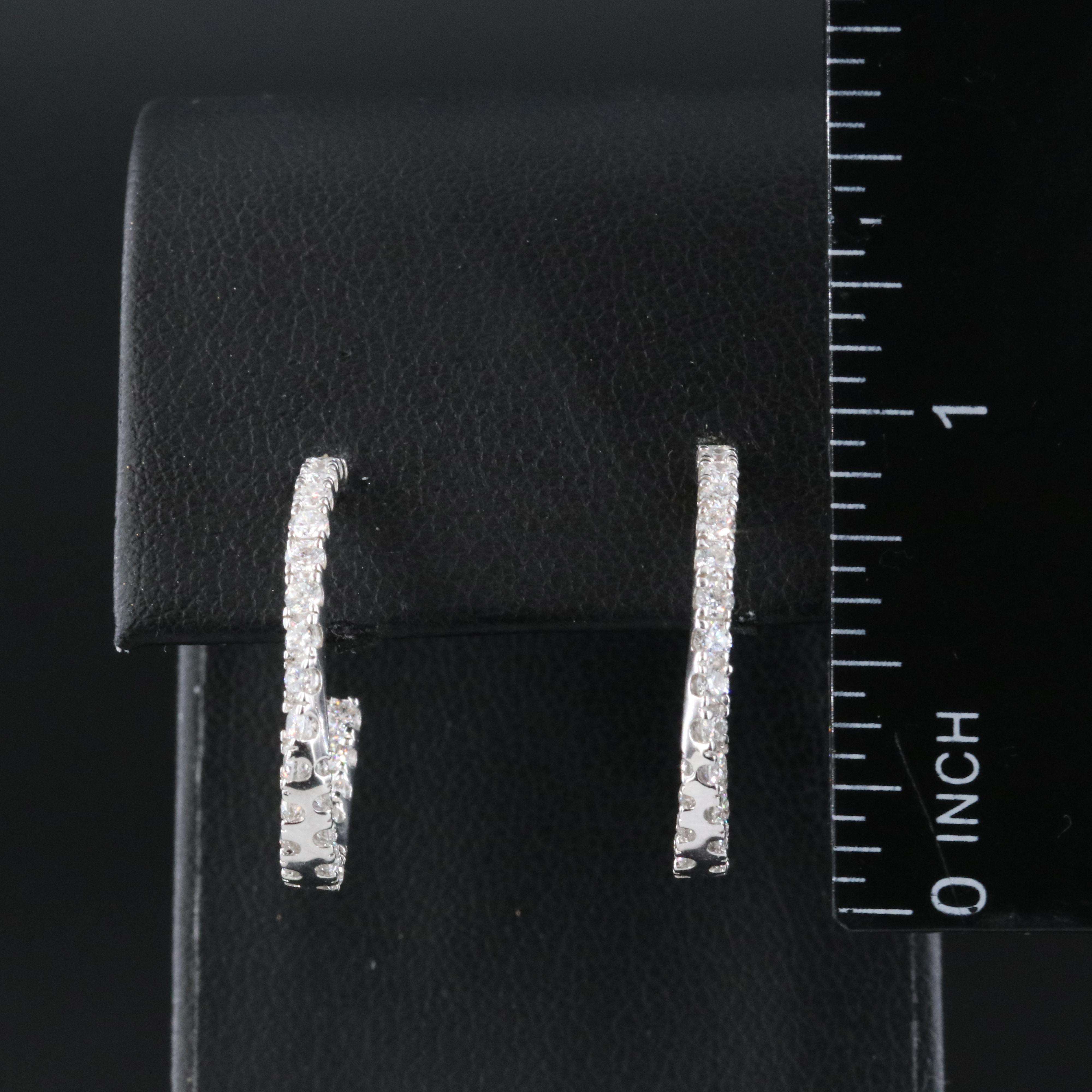 14K 1.12 CTW Lab Grown Diamond Half Hoop Earrings