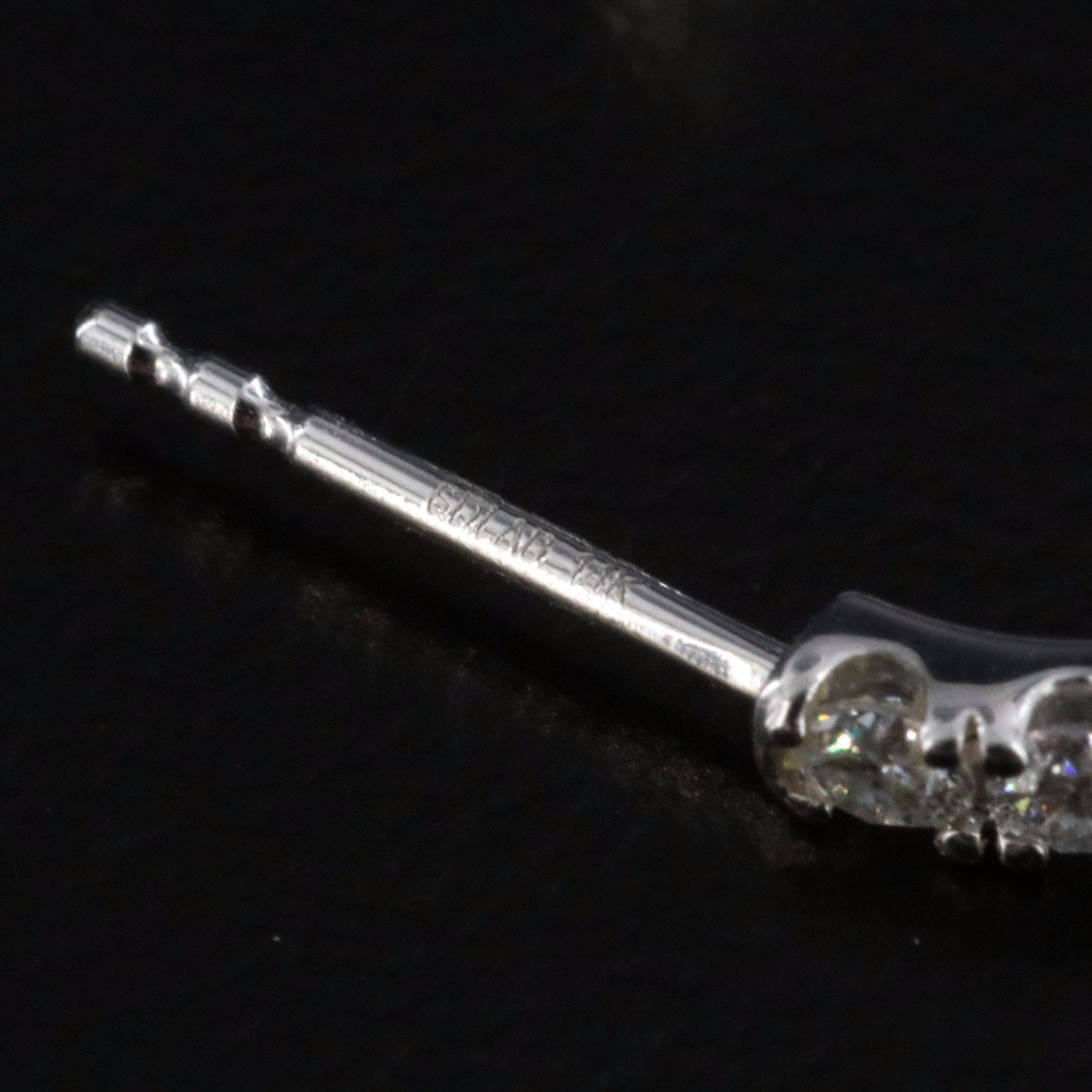 14K 1.12 CTW Lab Grown Diamond Half Hoop Earrings