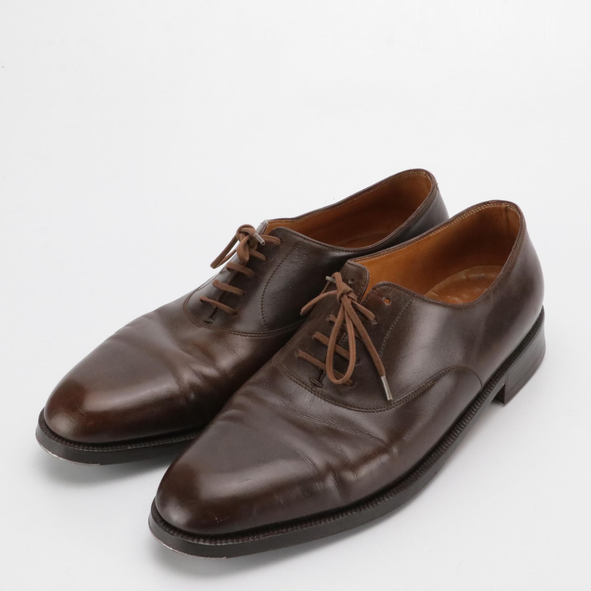 Men's John Lobb Dark Brown Leather Dress Shoes