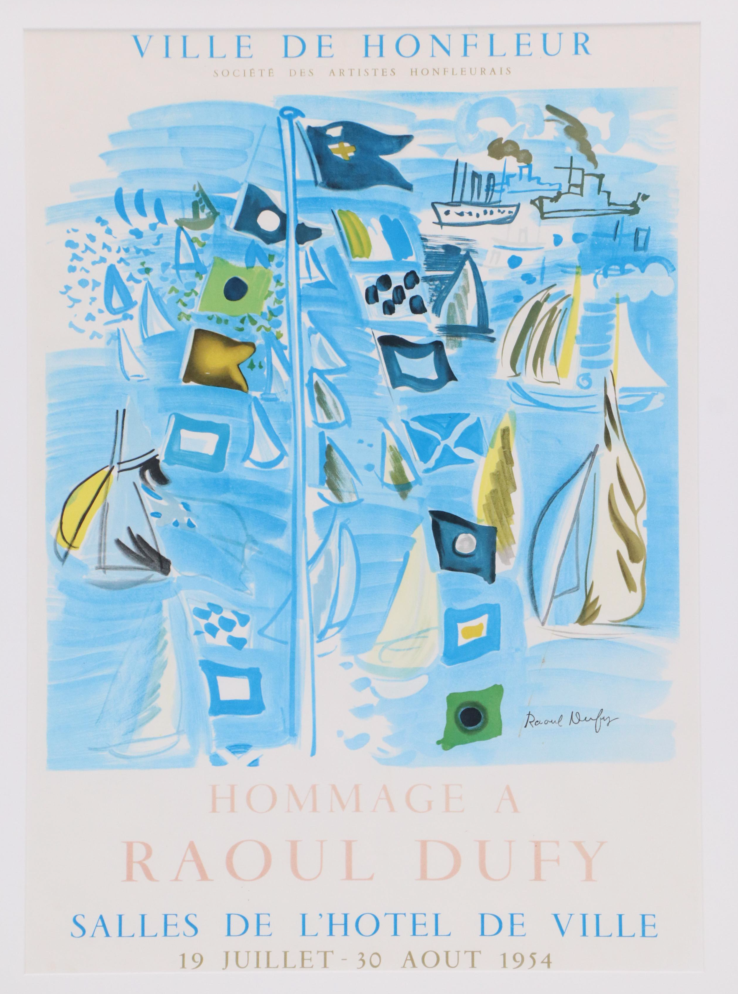 Raoul Dufy Lithograph Exhibit Poster "Hommage A Raoul Dufy," 1954