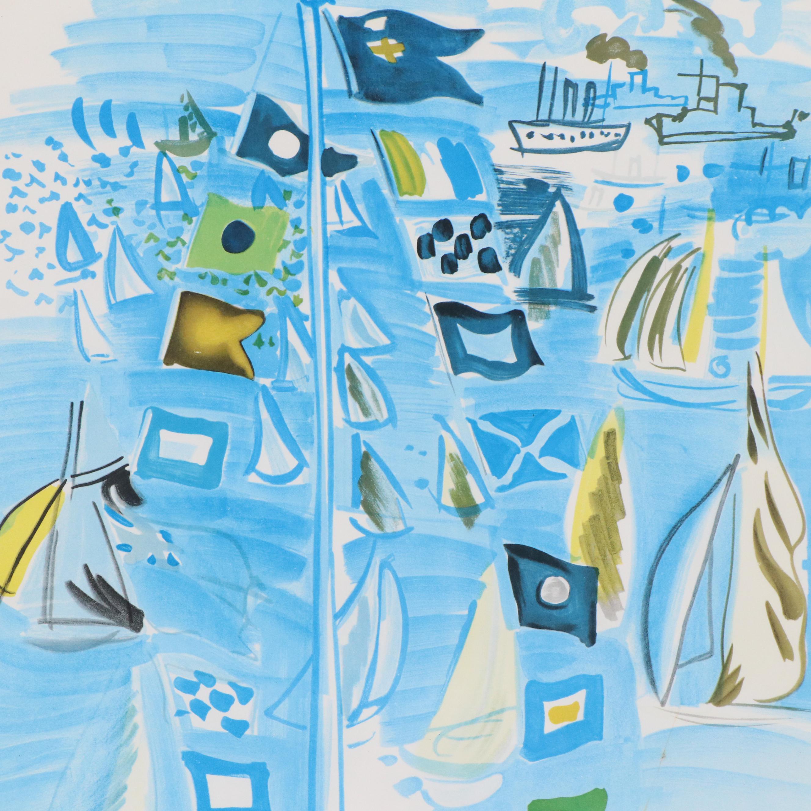 Raoul Dufy Lithograph Exhibit Poster "Hommage A Raoul Dufy," 1954