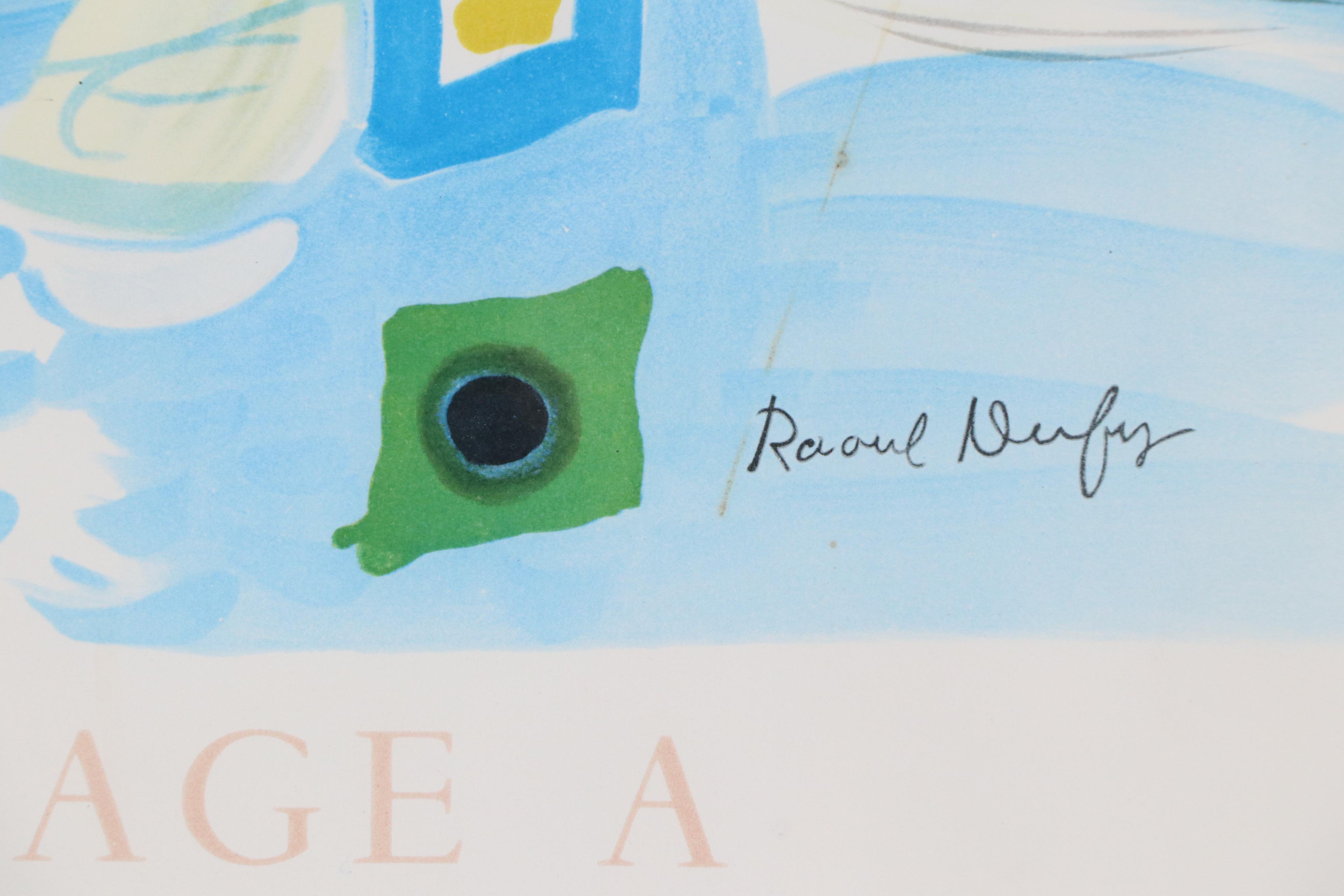 Raoul Dufy Lithograph Exhibit Poster "Hommage A Raoul Dufy," 1954