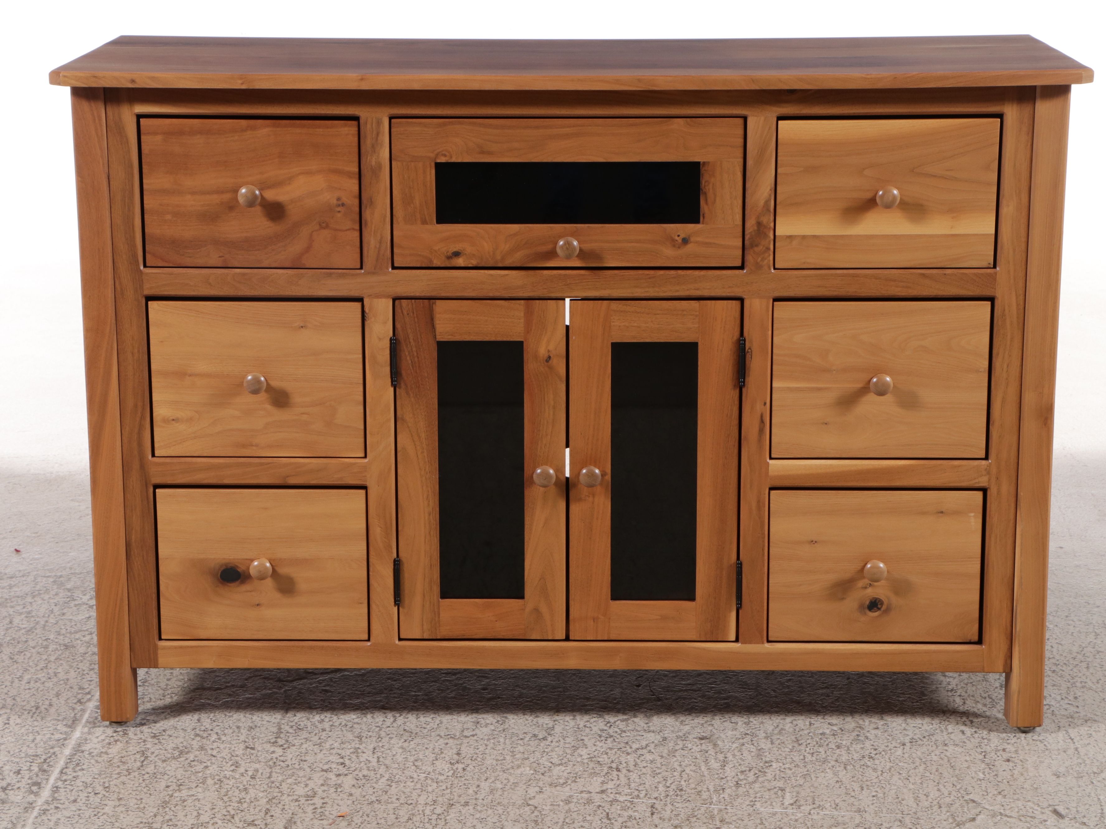 Ohio Hardwood Furniture Craftsman Style Handcrafted Wood Media Cabinet