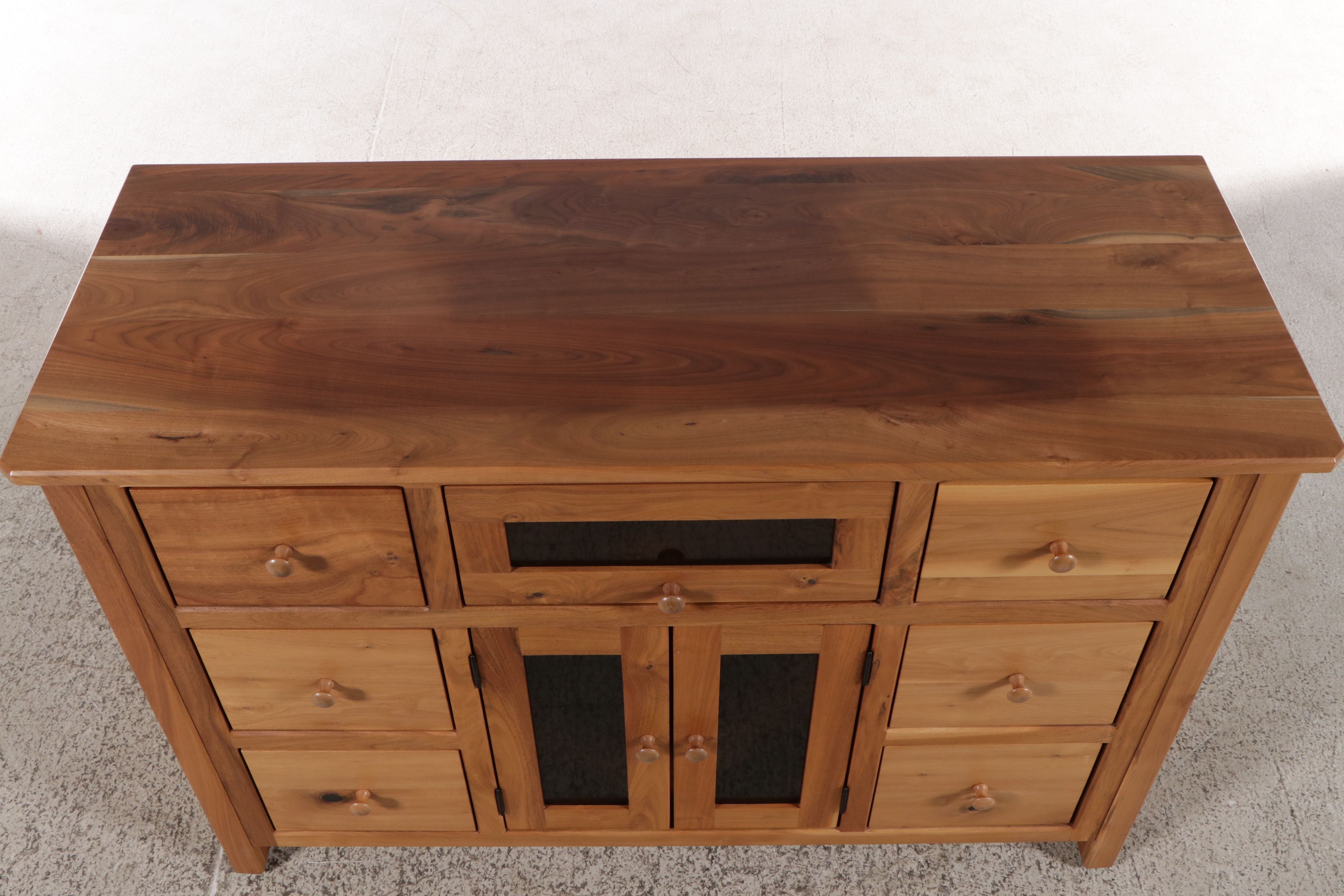 Ohio Hardwood Furniture Craftsman Style Handcrafted Wood Media Cabinet