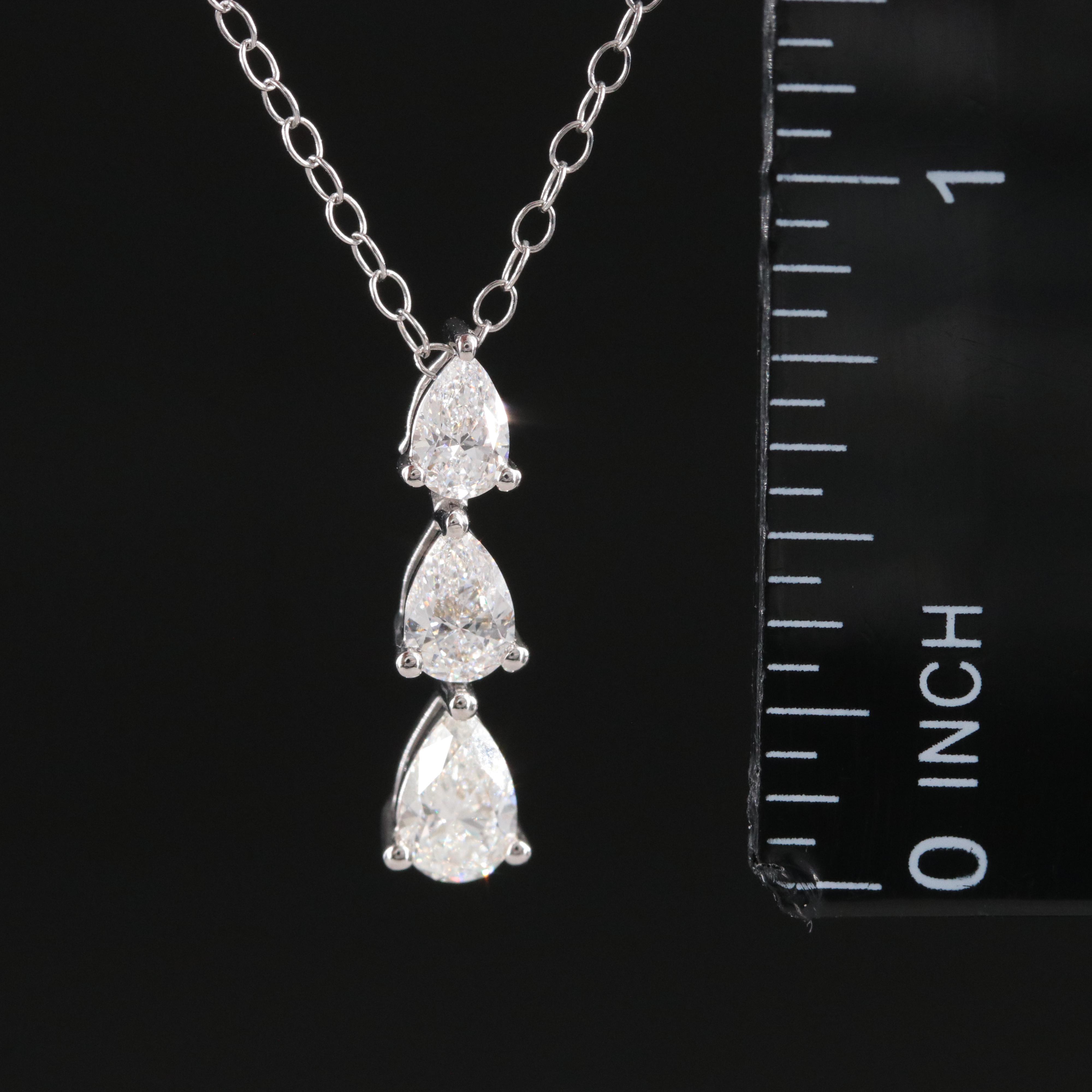 14K 1.00 CTW Lab Grown Diamond Pendant Necklace