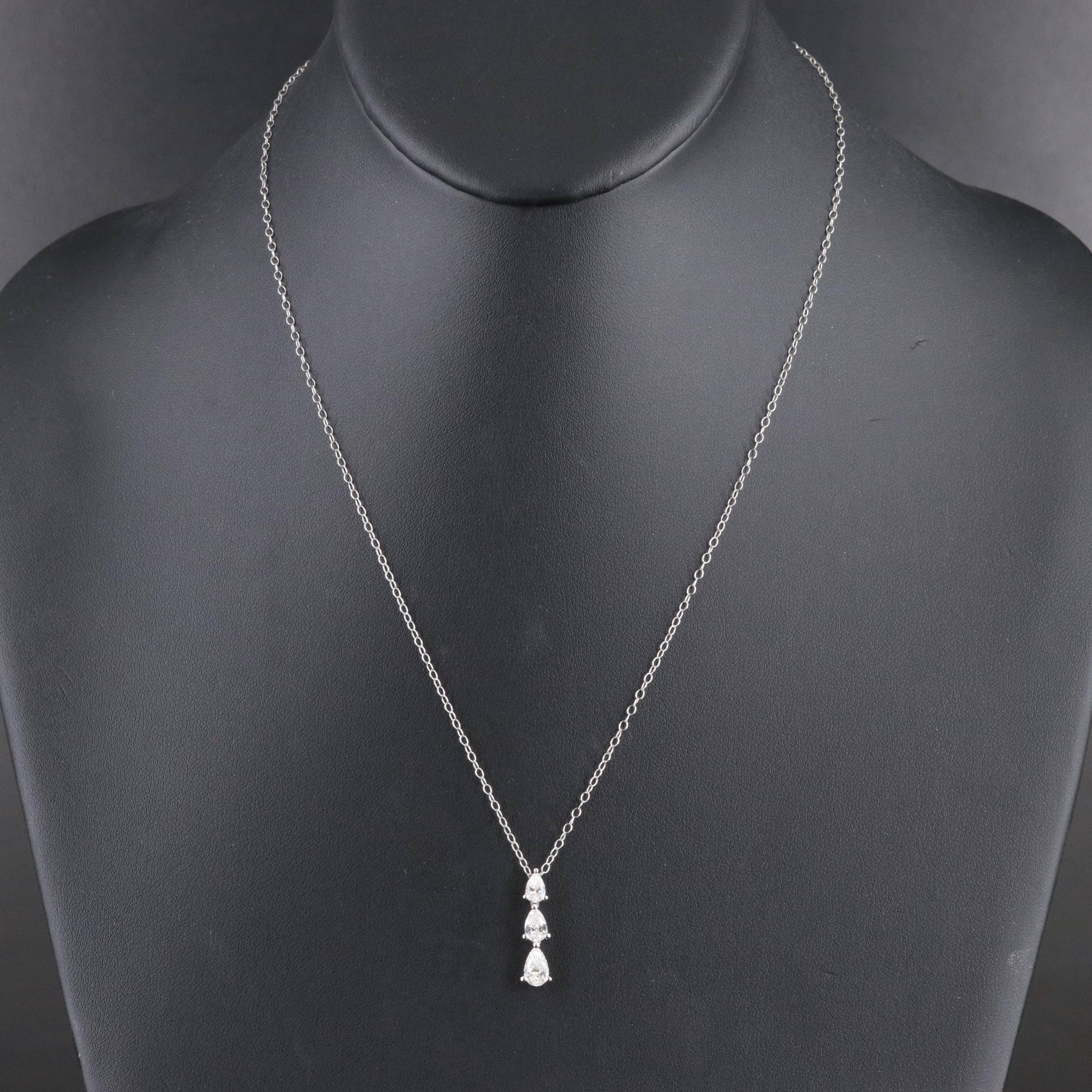 14K 1.00 CTW Lab Grown Diamond Pendant Necklace