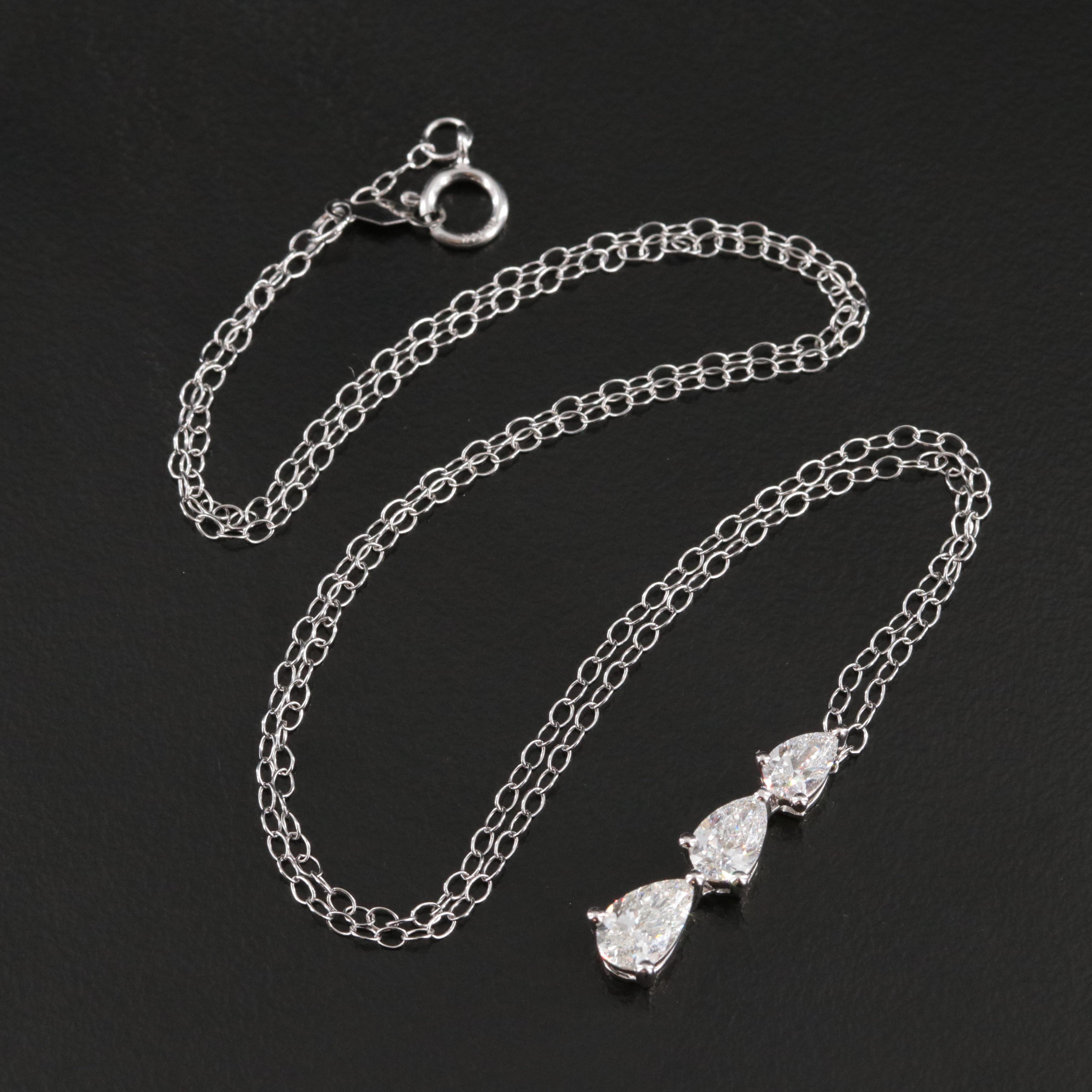 14K 1.00 CTW Lab Grown Diamond Pendant Necklace