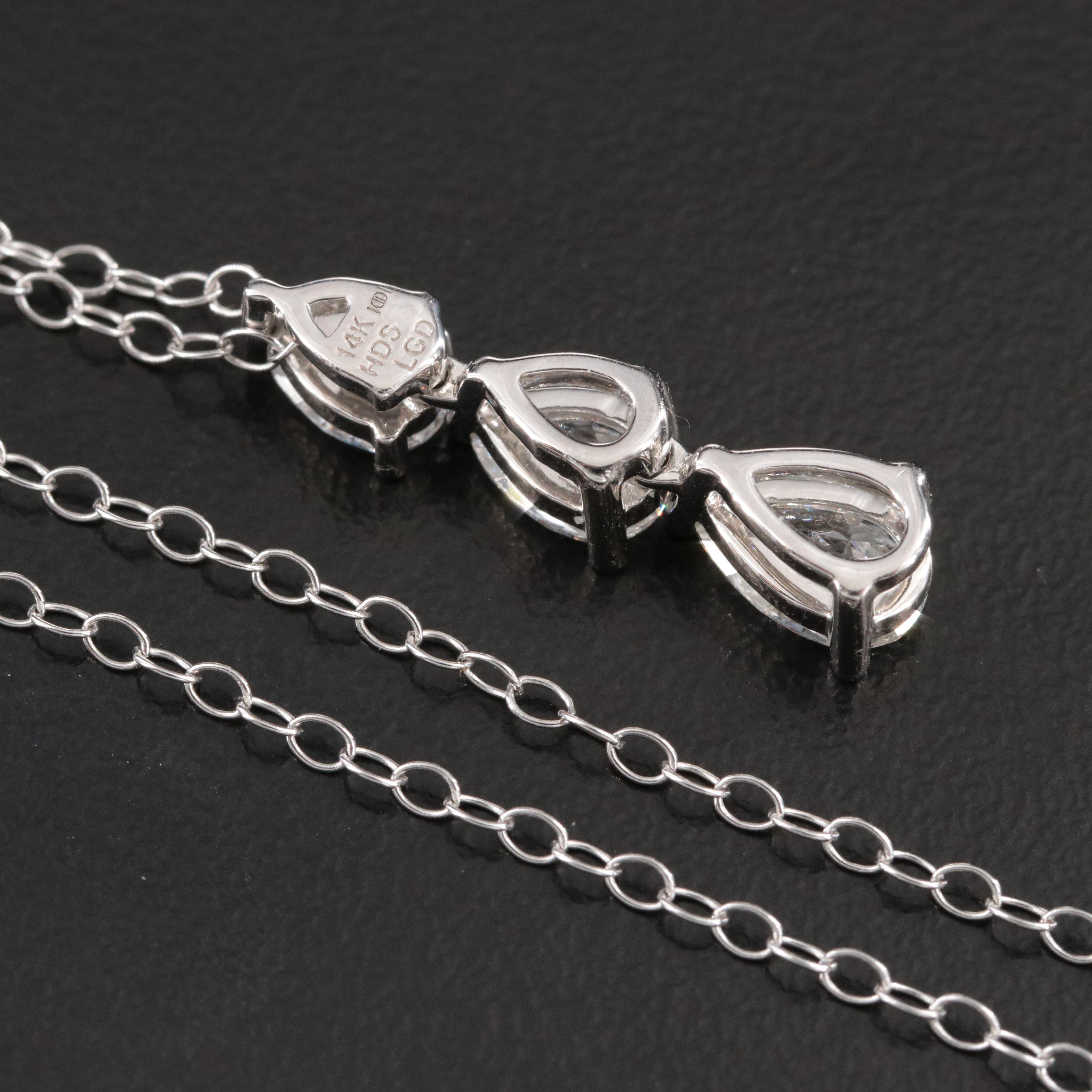 14K 1.00 CTW Lab Grown Diamond Pendant Necklace