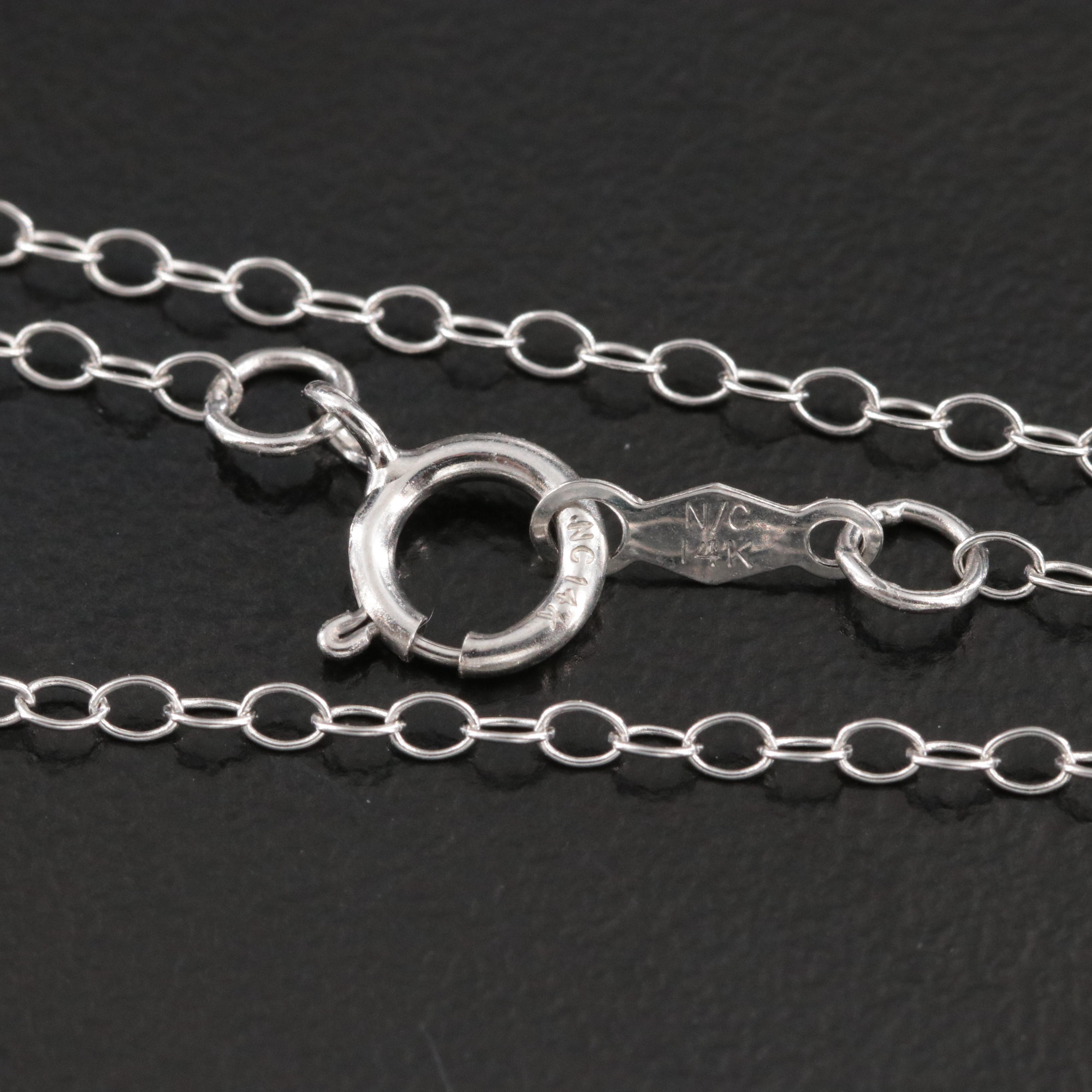 14K 1.00 CTW Lab Grown Diamond Pendant Necklace