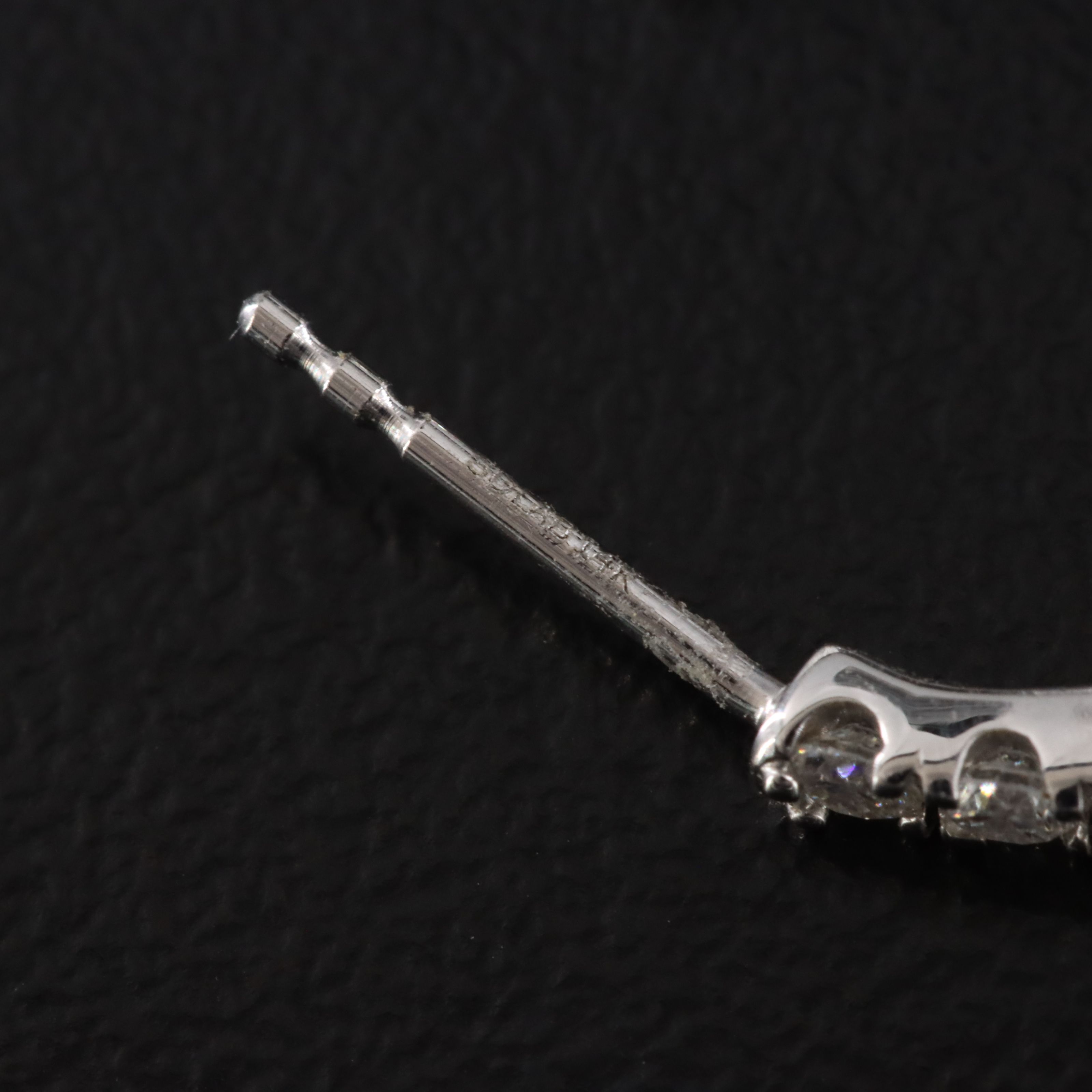 14K 1.50 CTW Lab Grown Diamond Twist J Hoop Earrings