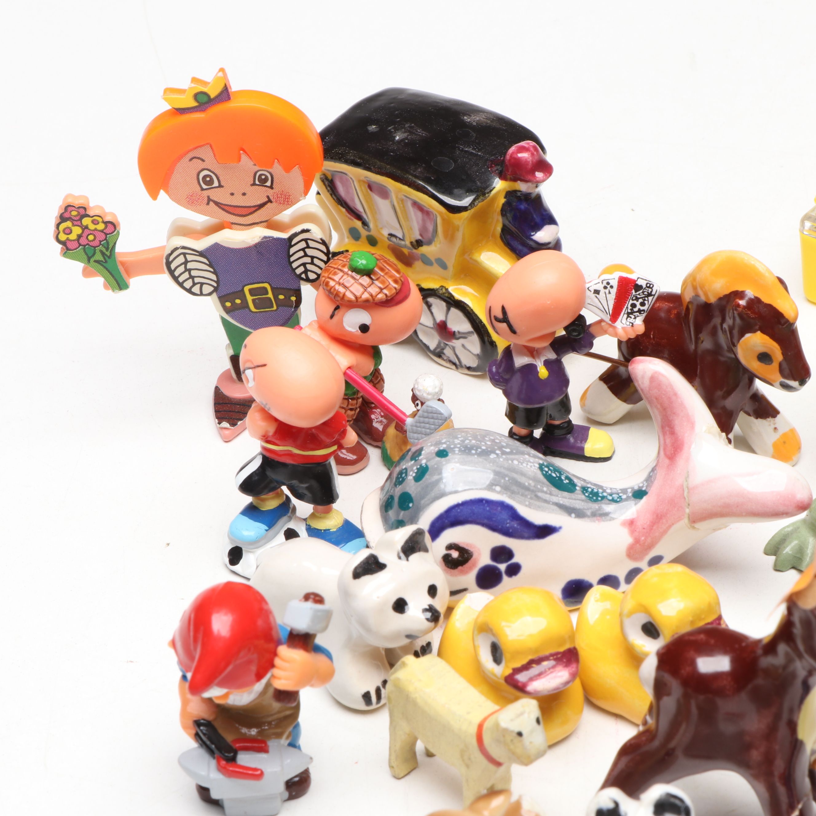 Vintage Ceramic Miniature Toby Jug with Other Figurines