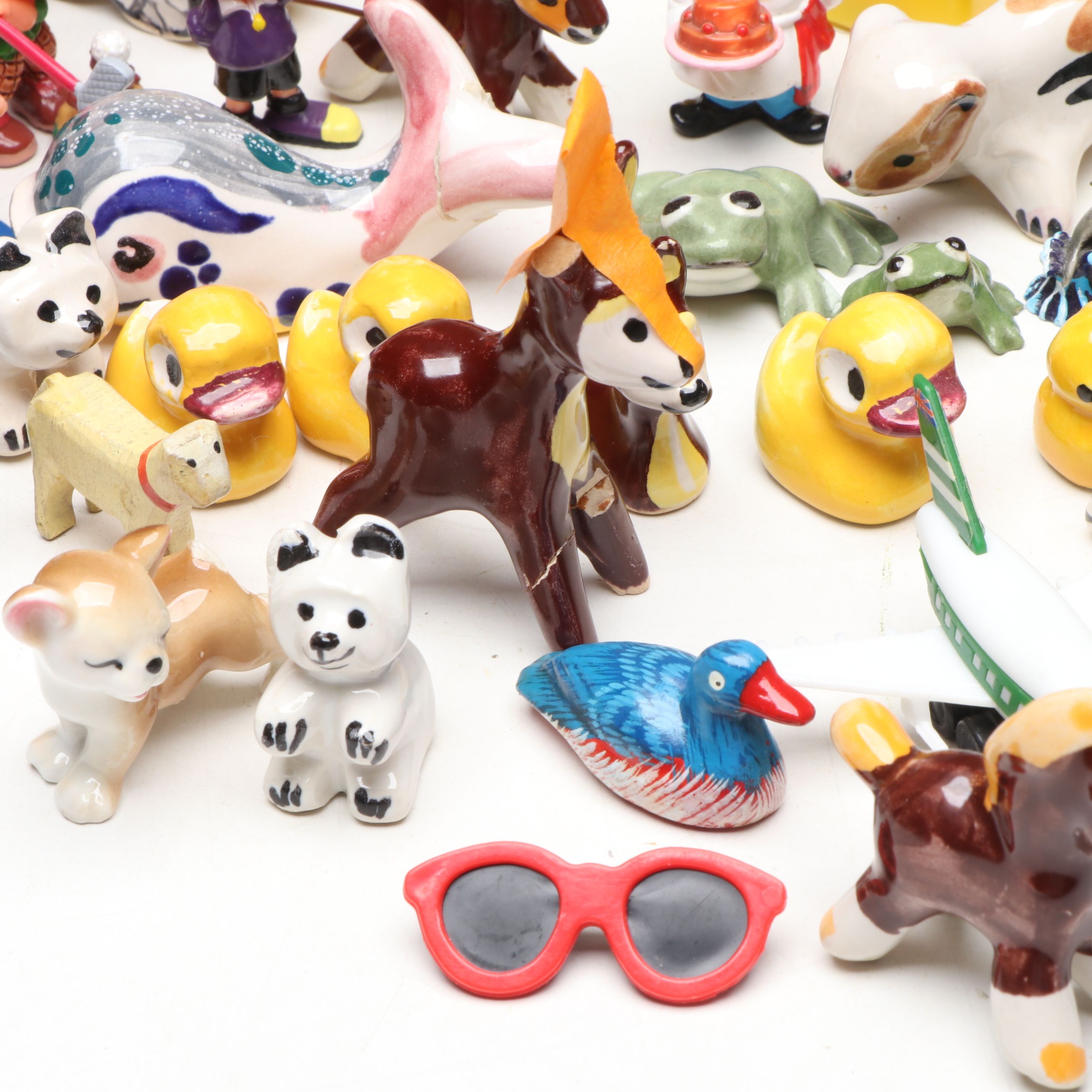 Vintage Ceramic Miniature Toby Jug with Other Figurines