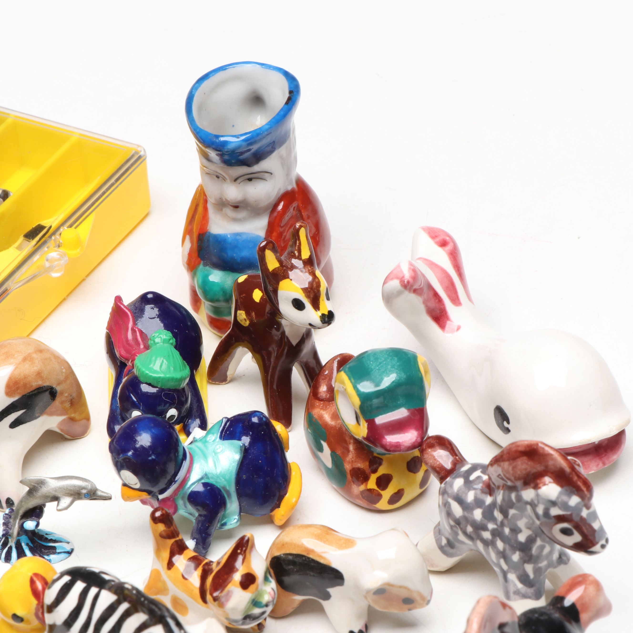 Vintage Ceramic Miniature Toby Jug with Other Figurines