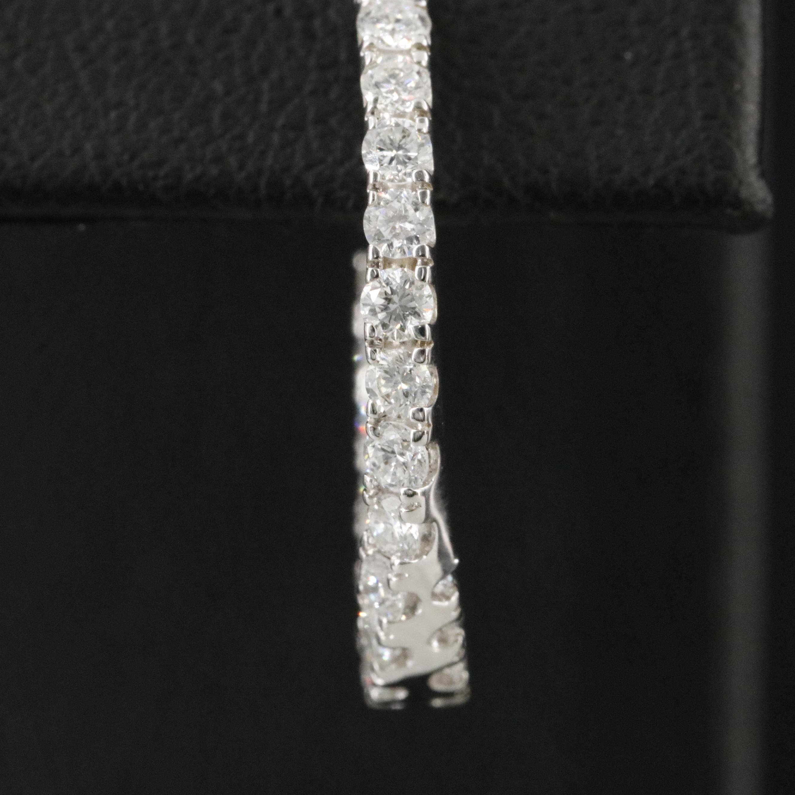 14K 1.50 CTW Lab Grown Diamond Twist J Hoop Earrings