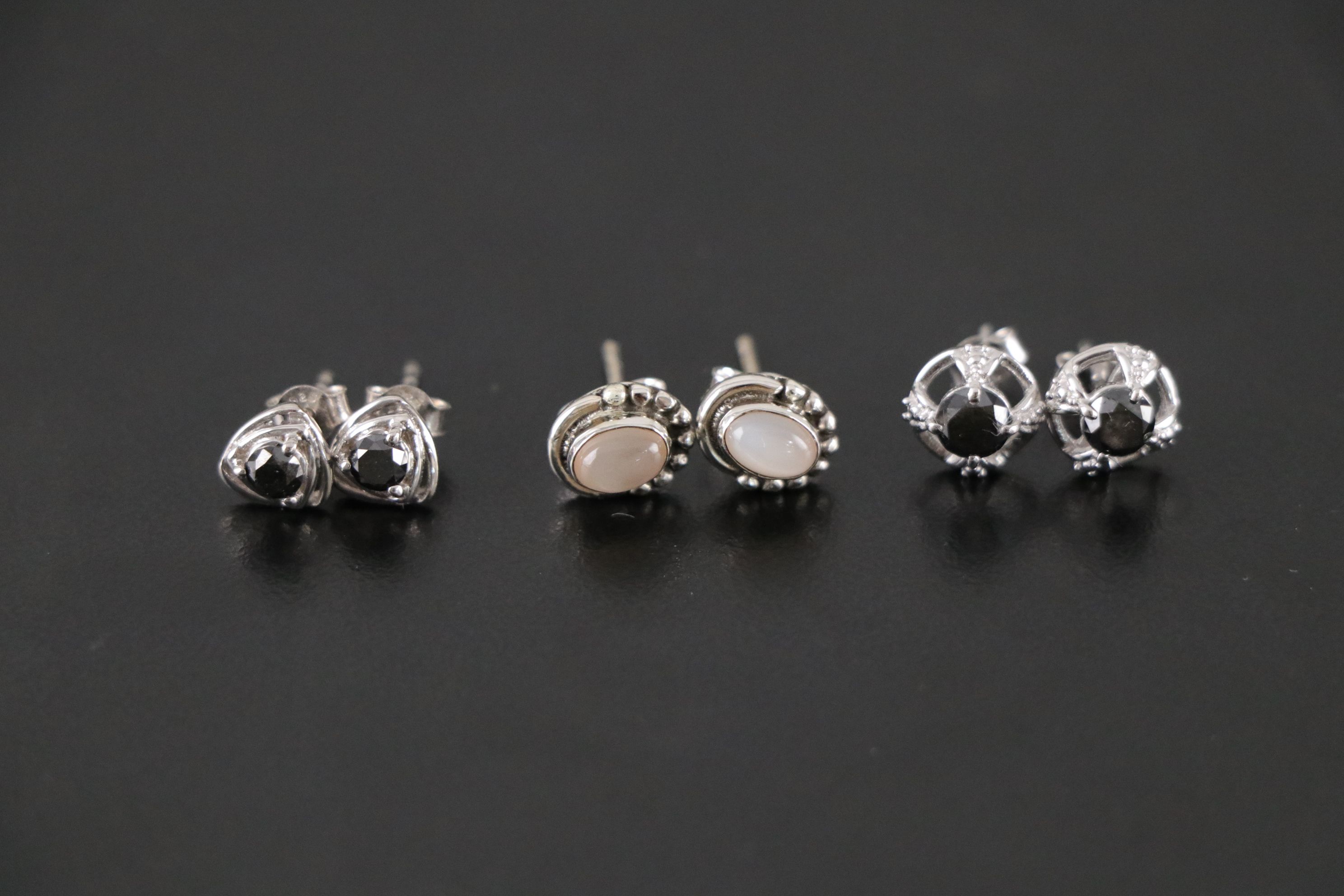 14 Assorted Sterling Silver Rings, Necklaces and Earrings