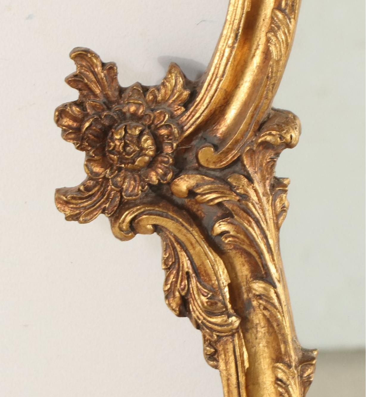 French Baroque Trumeau Mirror with Scene of Putti