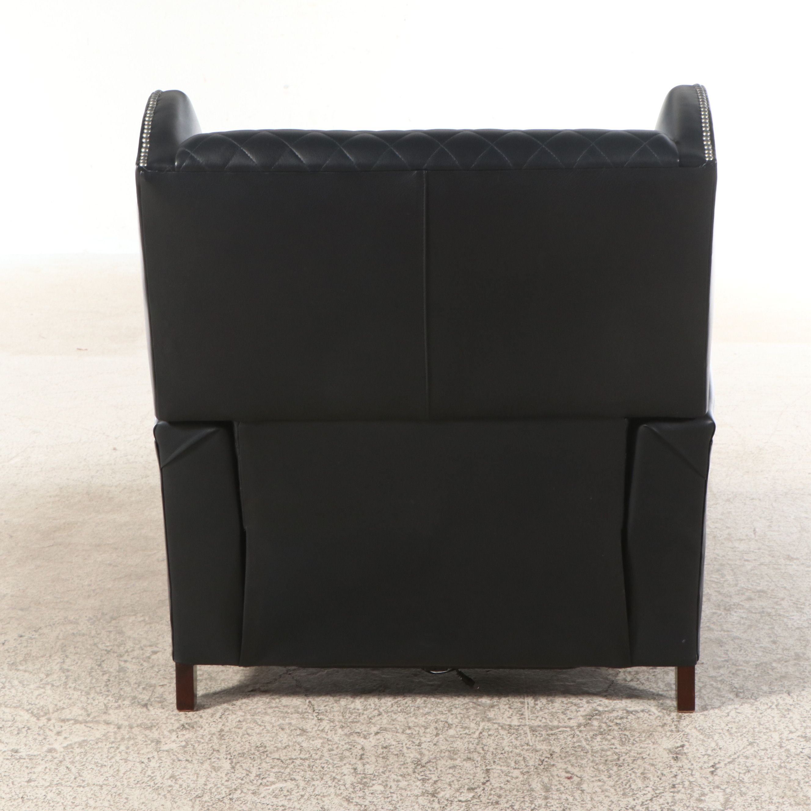 Leathercraft Quilted Leather Upholstered Recliner with Nailhead Trim