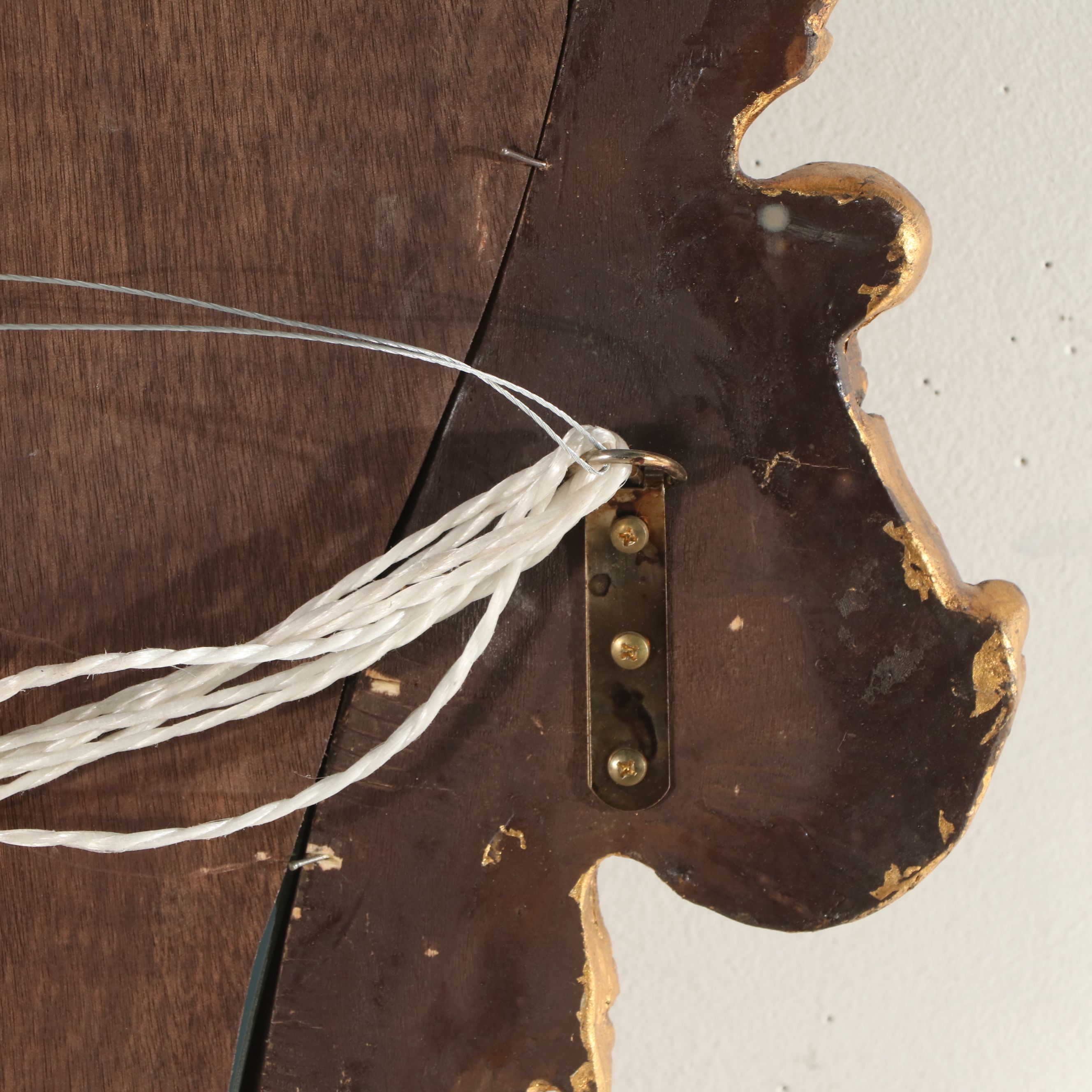 French Baroque Trumeau Mirror with Scene of Putti