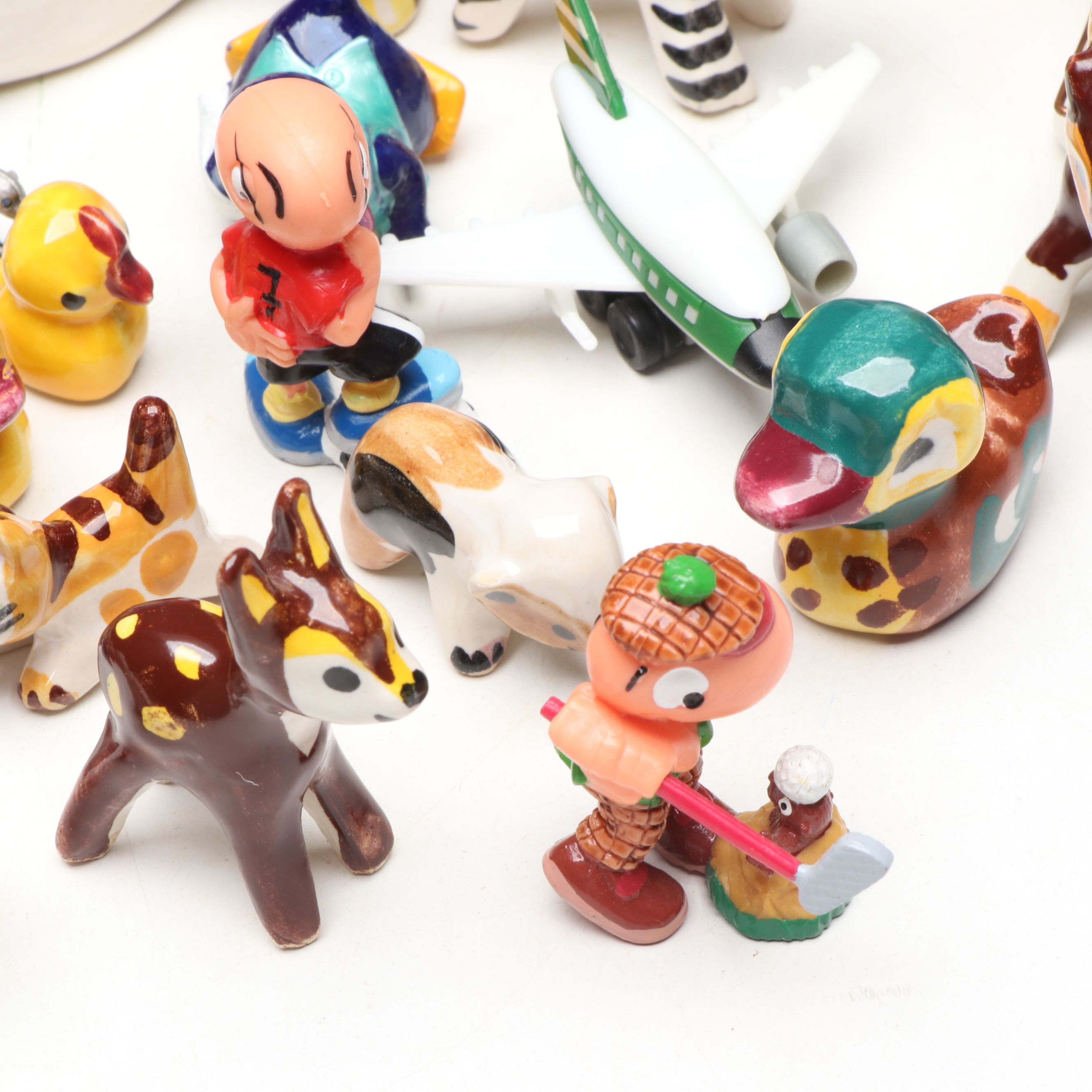 Vintage Ceramic Miniature Toby Jug with Other Figurines