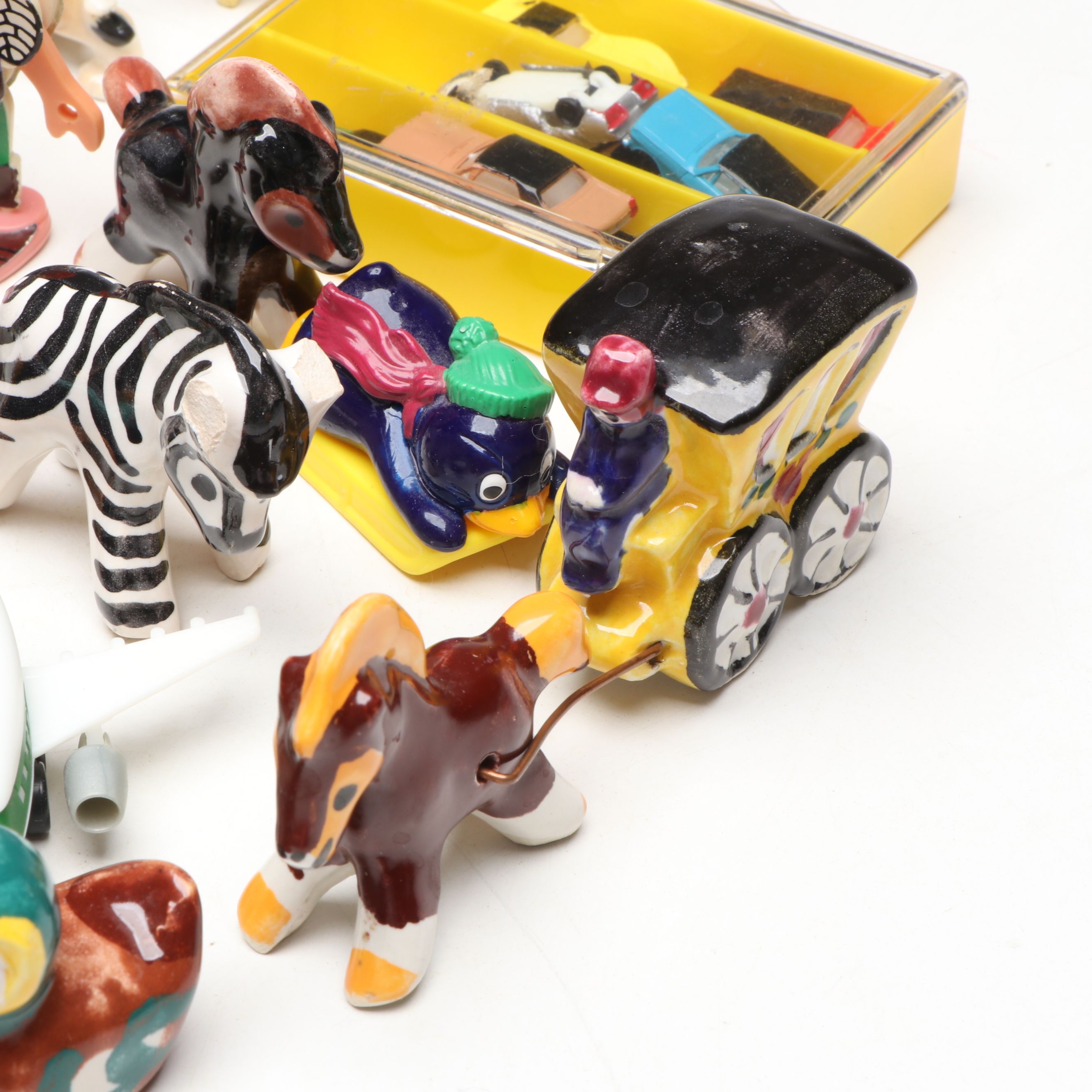 Vintage Ceramic Miniature Toby Jug with Other Figurines