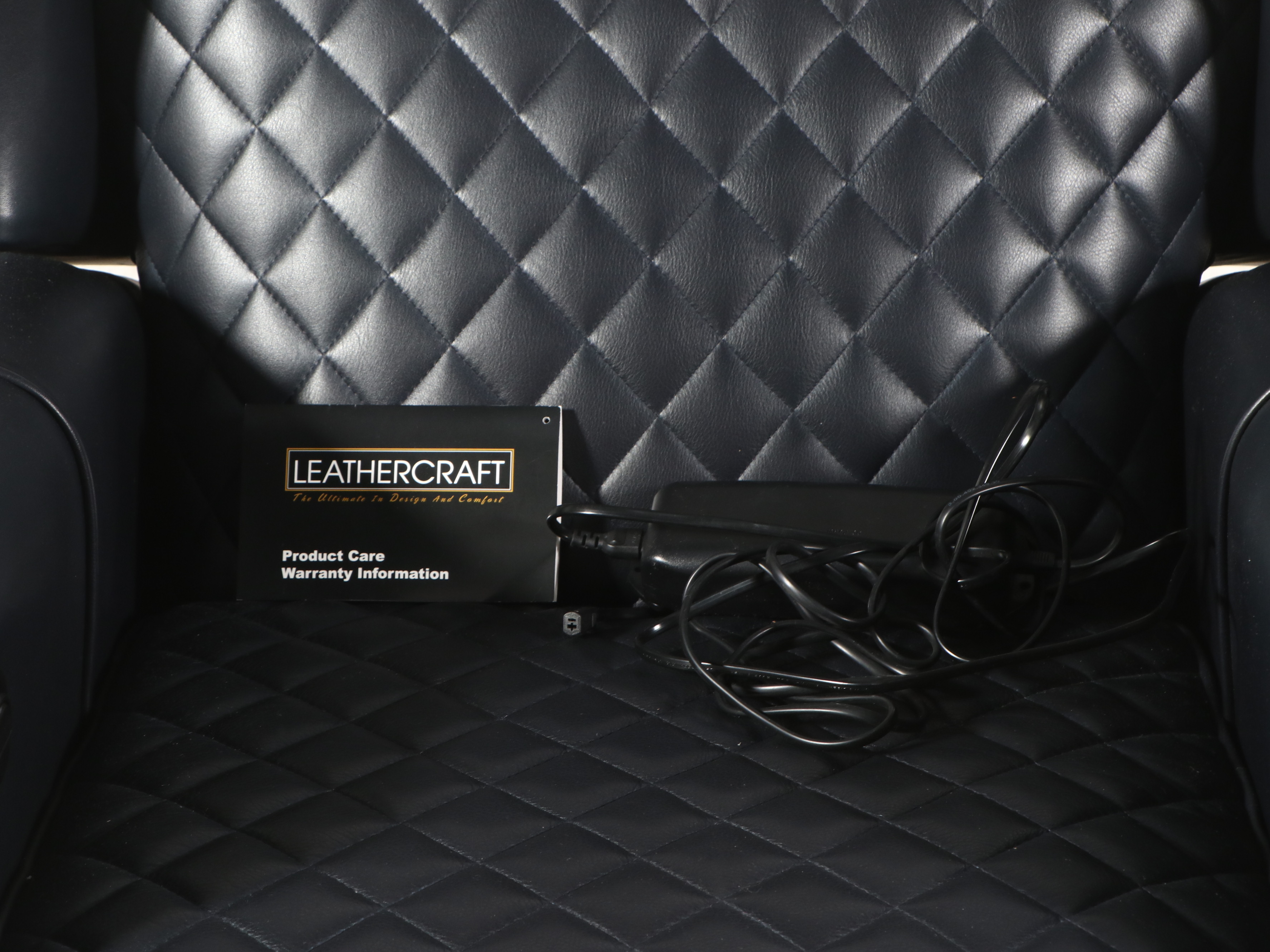 Leathercraft Quilted Leather Upholstered Recliner with Nailhead Trim