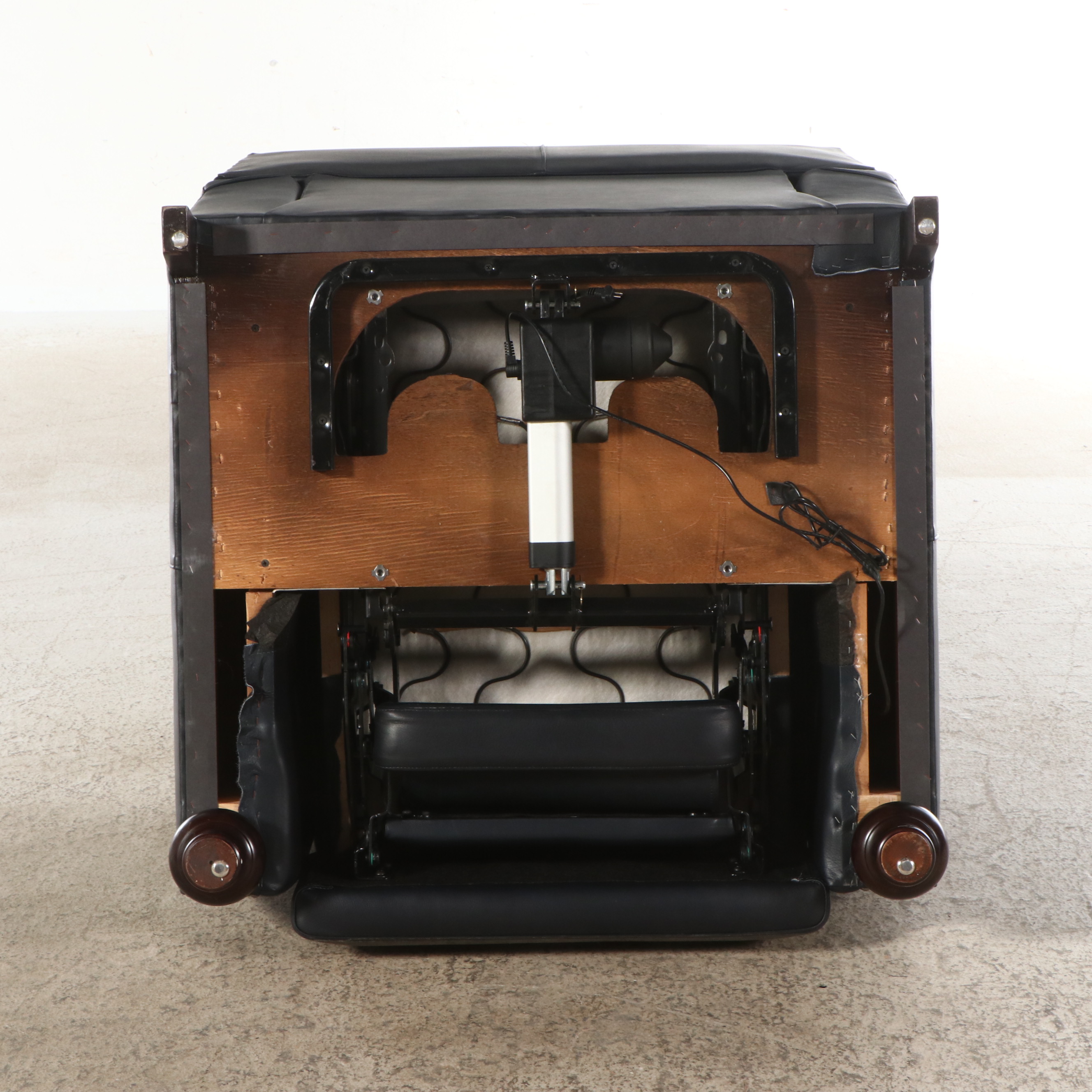 Leathercraft Quilted Leather Upholstered Recliner with Nailhead Trim