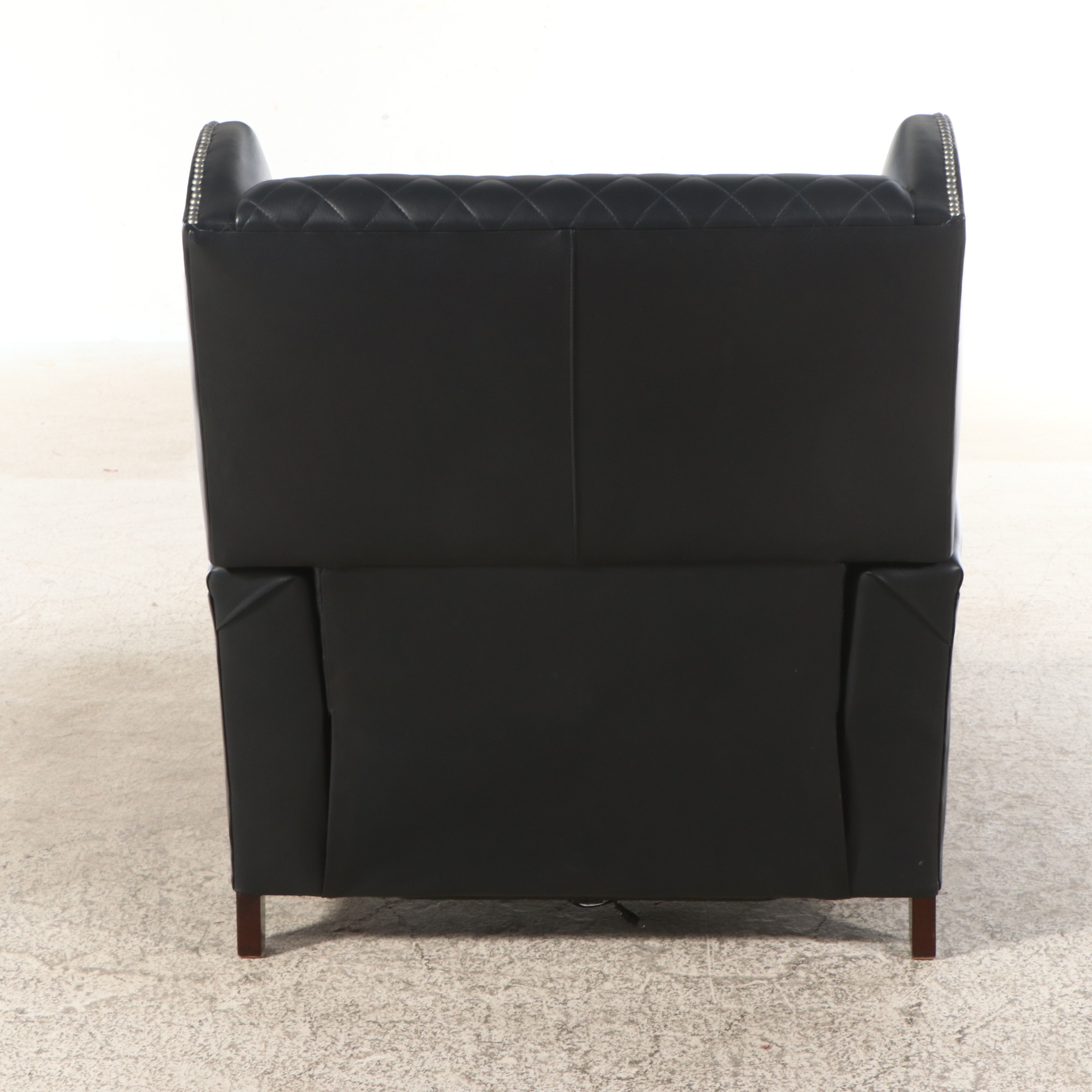 Leathercraft Quilted Leather Upholstered Recliner with Nailhead Trim