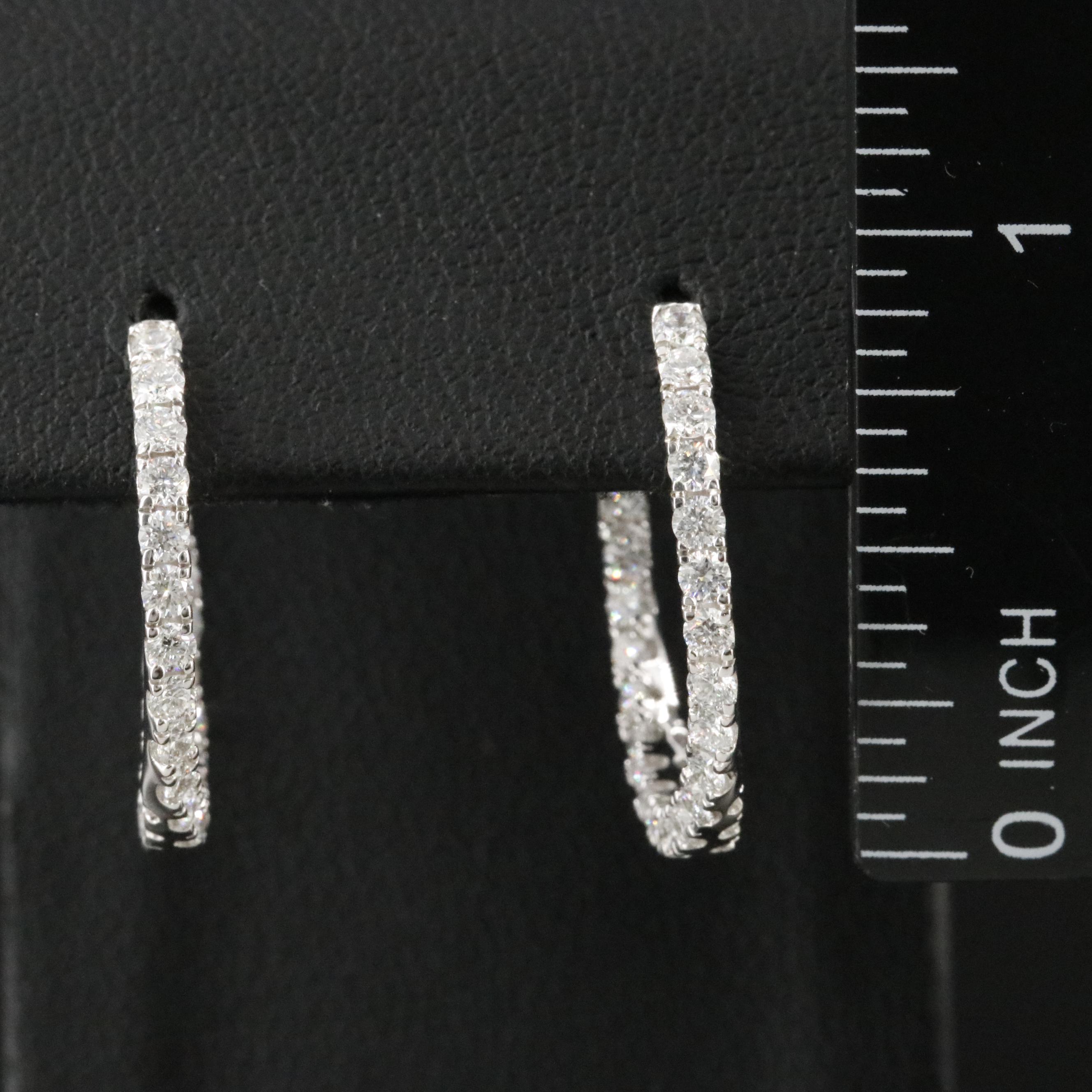 14K 1.50 CTW Lab Grown Diamond Half Hoop Earrings