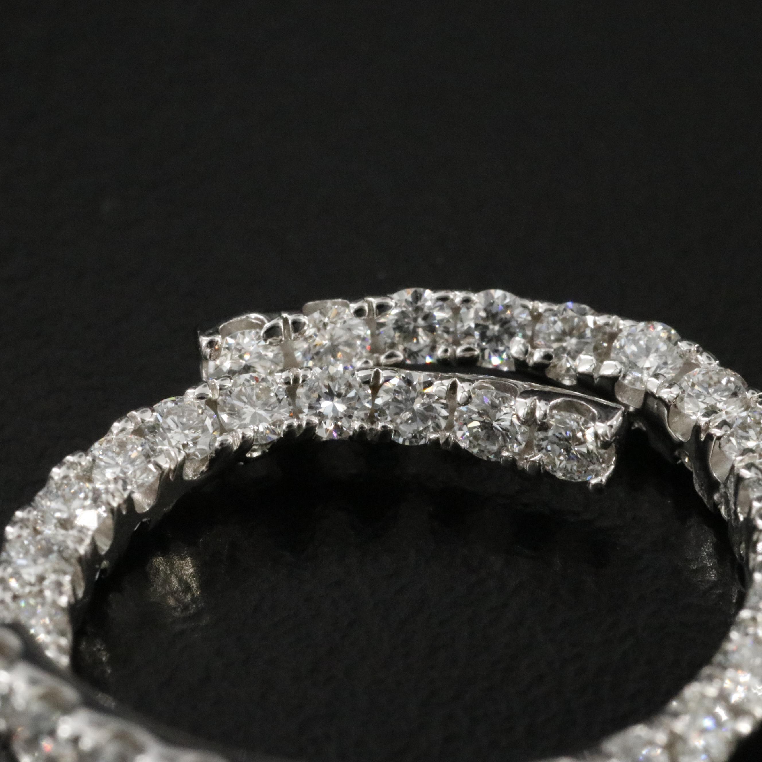 14K 1.50 CTW Lab Grown Diamond Half Hoop Earrings
