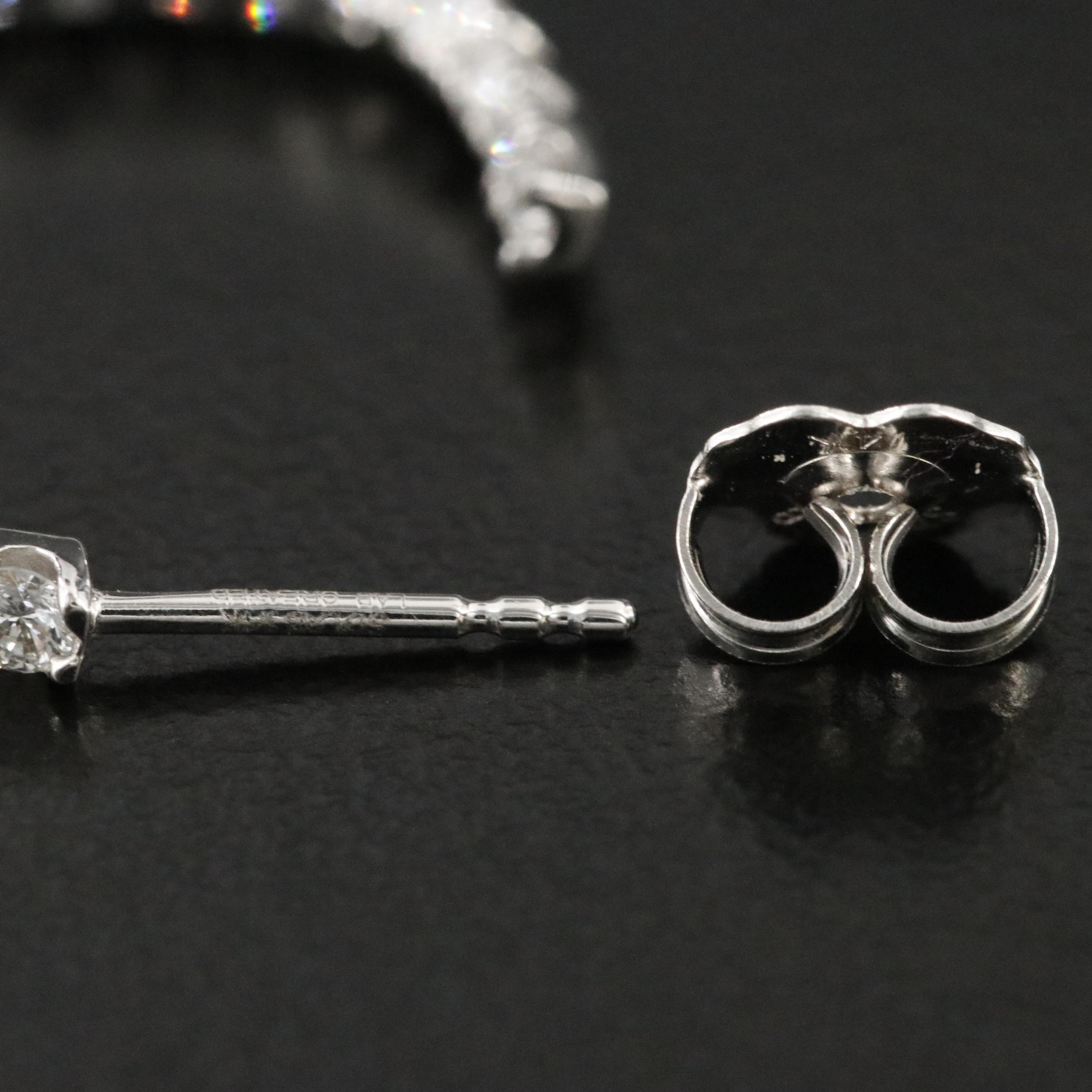 14K 1.50 CTW Lab Grown Diamond Half Hoop Earrings