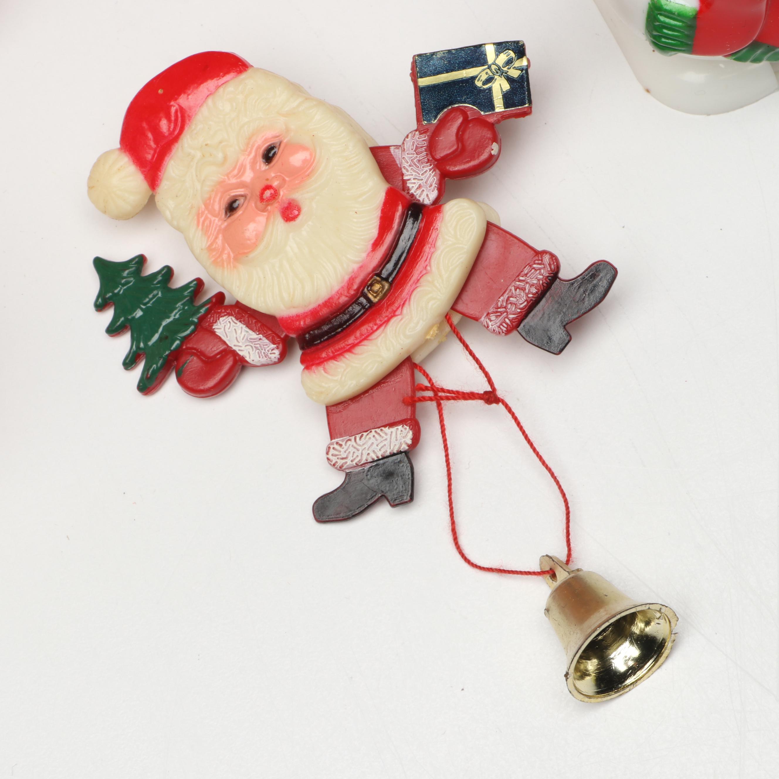 Kiddie Products with Other Plastic Santas, Snowmen and More, Mid to Late 20th C.