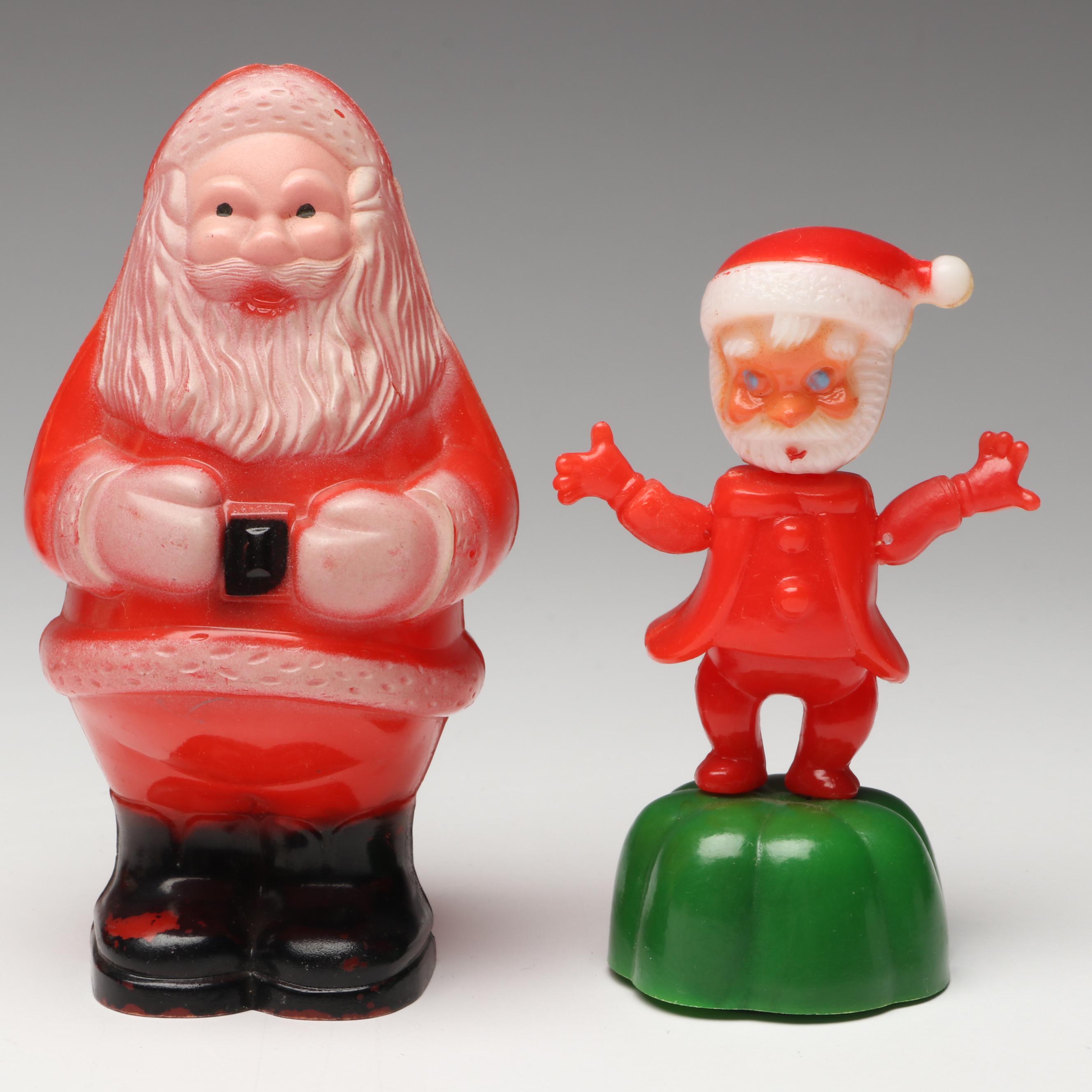 Kiddie Products with Other Plastic Santas, Snowmen and More, Mid to Late 20th C.