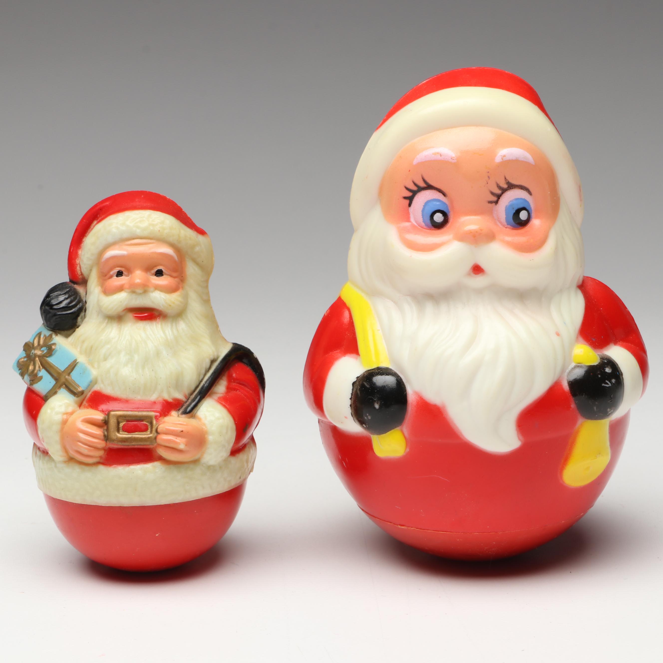 Kiddie Products with Other Plastic Santas, Snowmen and More, Mid to Late 20th C.