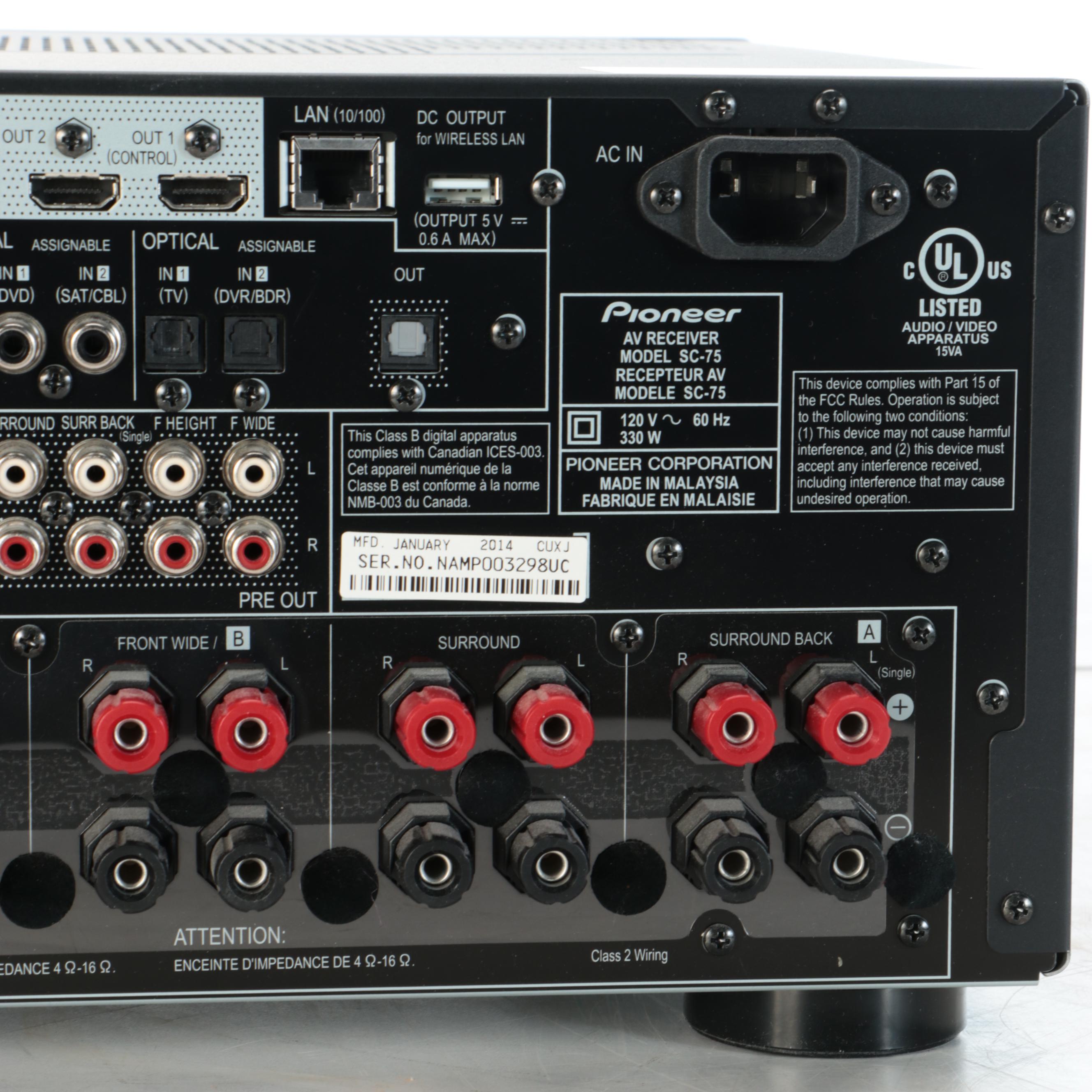 Pioneer SC-75 A/V Receiver