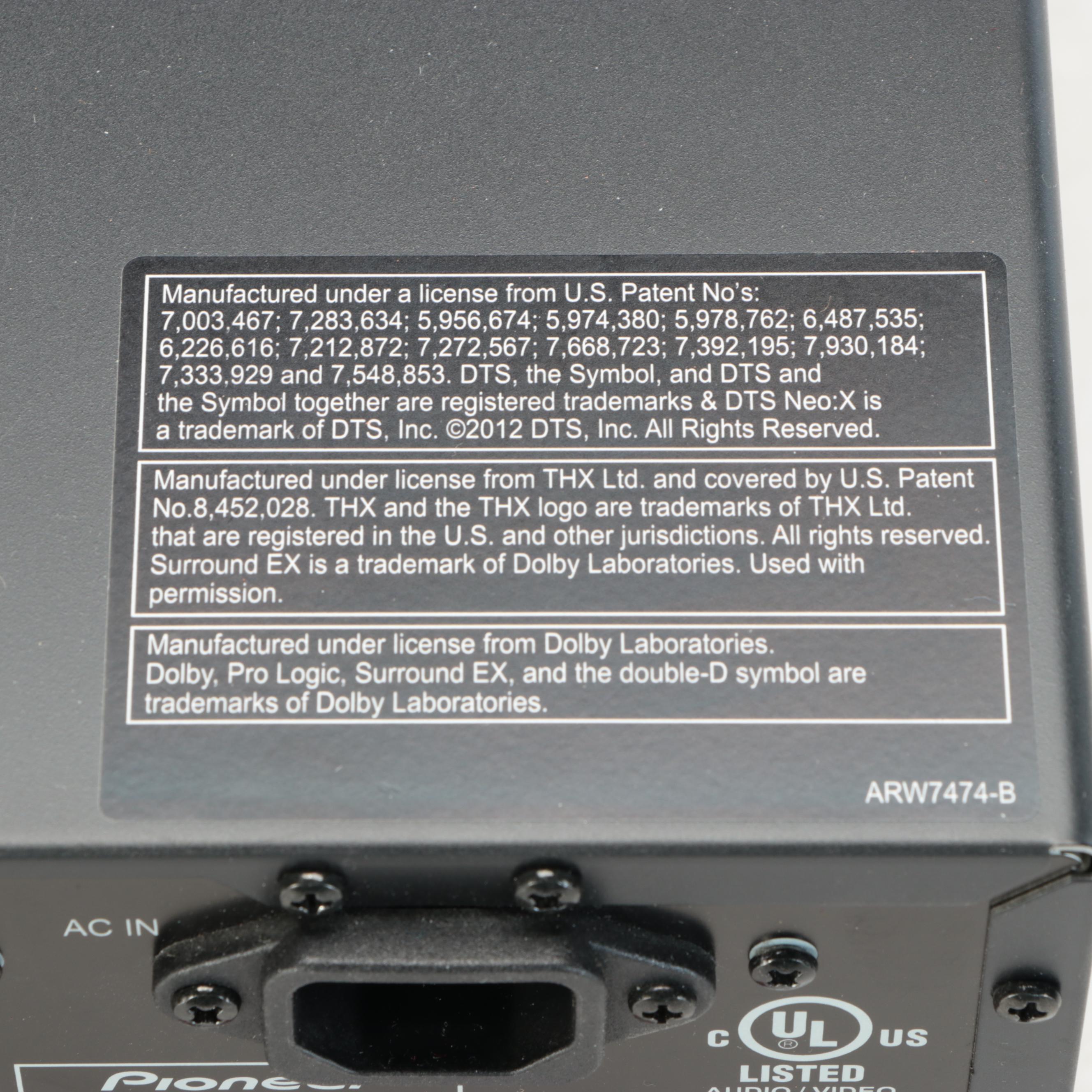 Pioneer SC-75 A/V Receiver