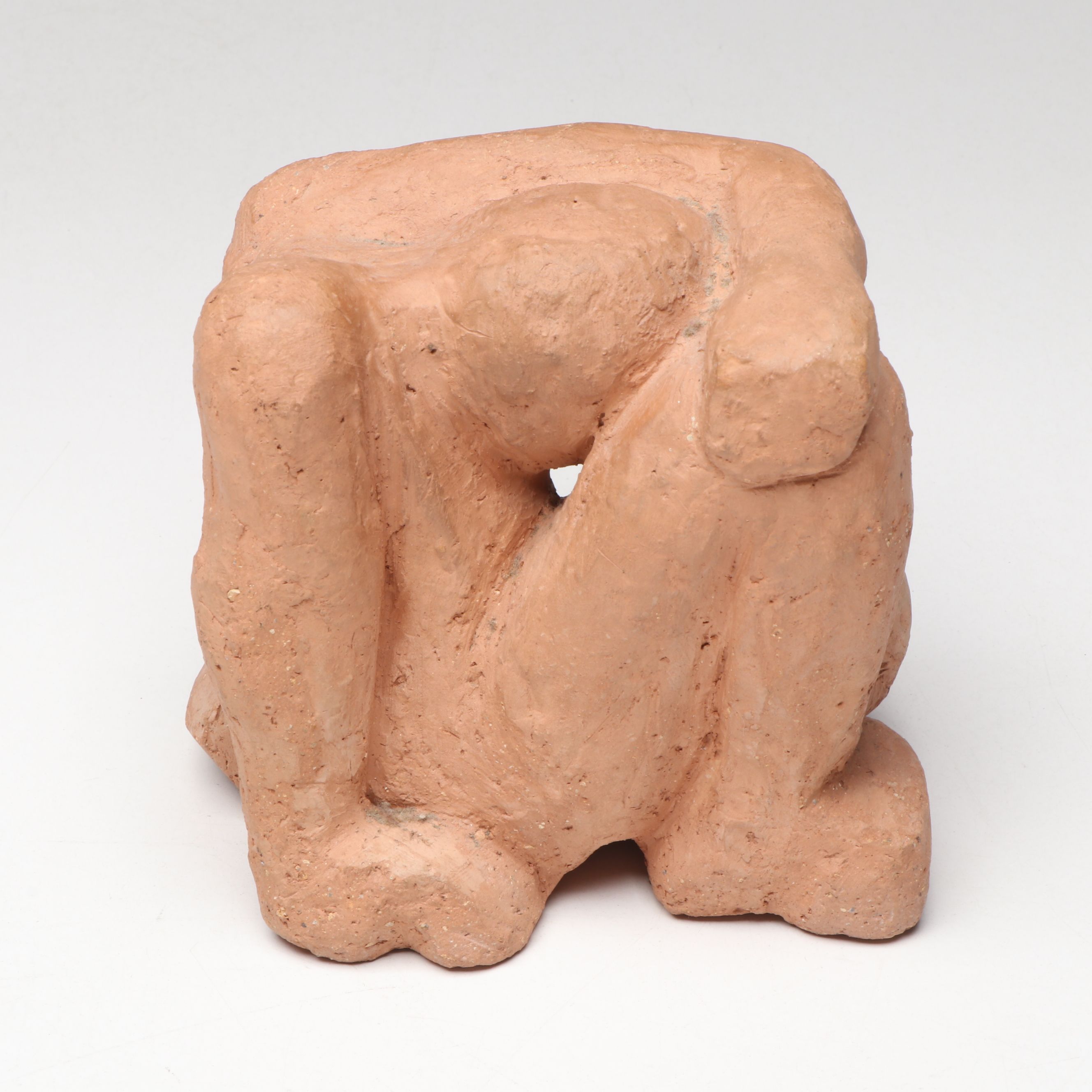 Paul Zentgraf Papier-Mâché Portrait with Other Art Pottery Sculptures and Vessel