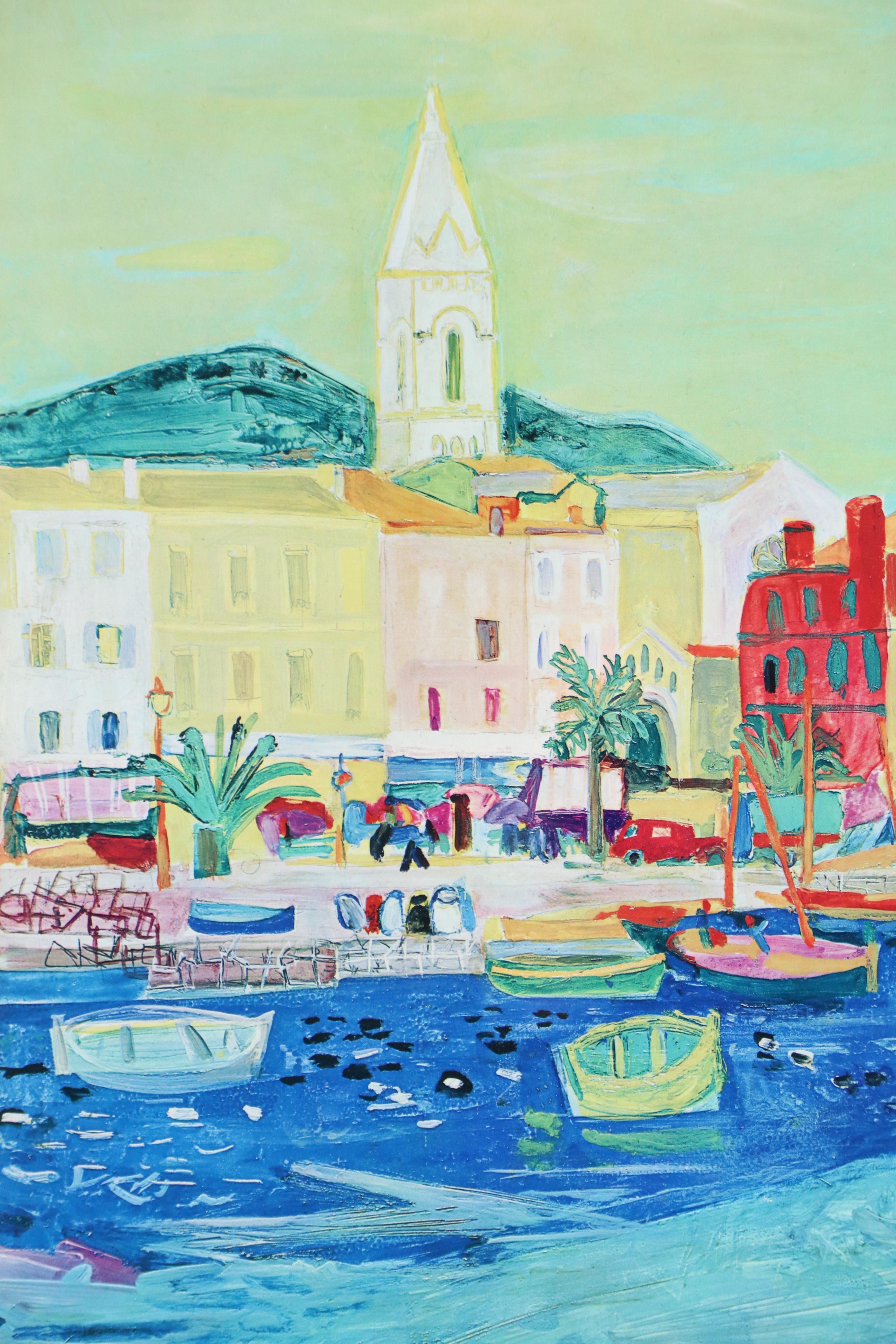 French National Railways Offset Lithograph Poster "Côte D'Azur," 1966