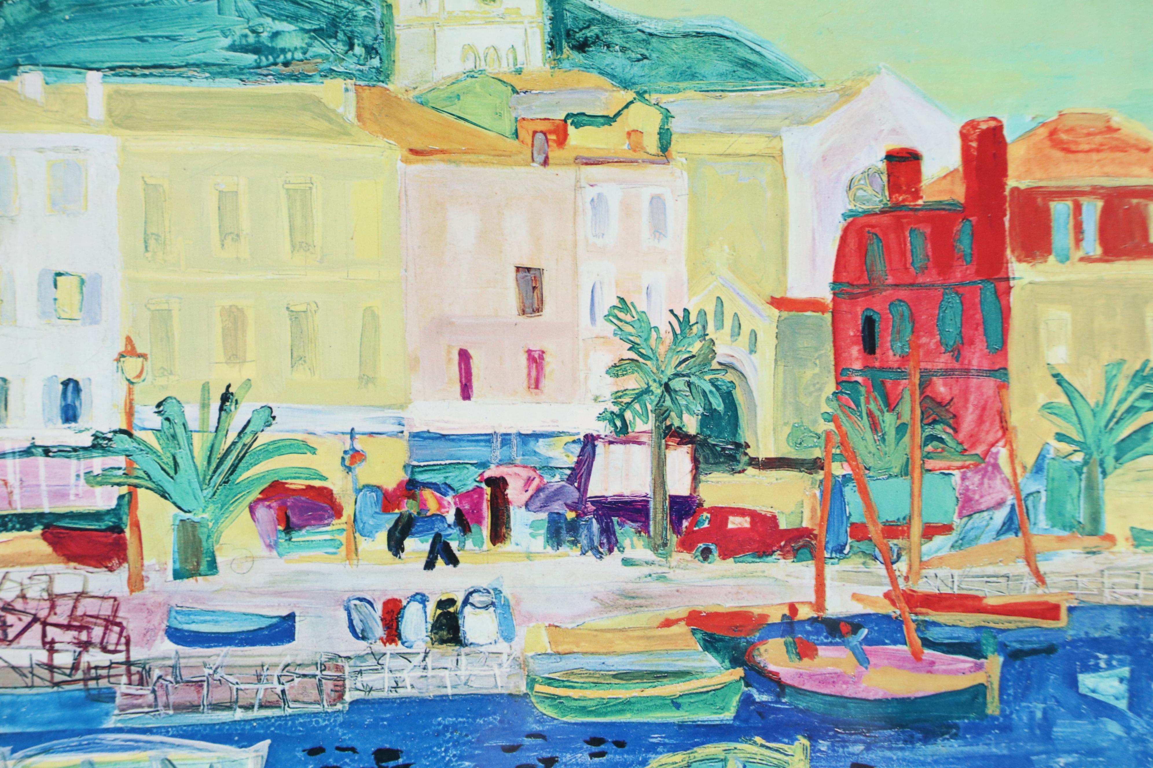 French National Railways Offset Lithograph Poster "Côte D'Azur," 1966