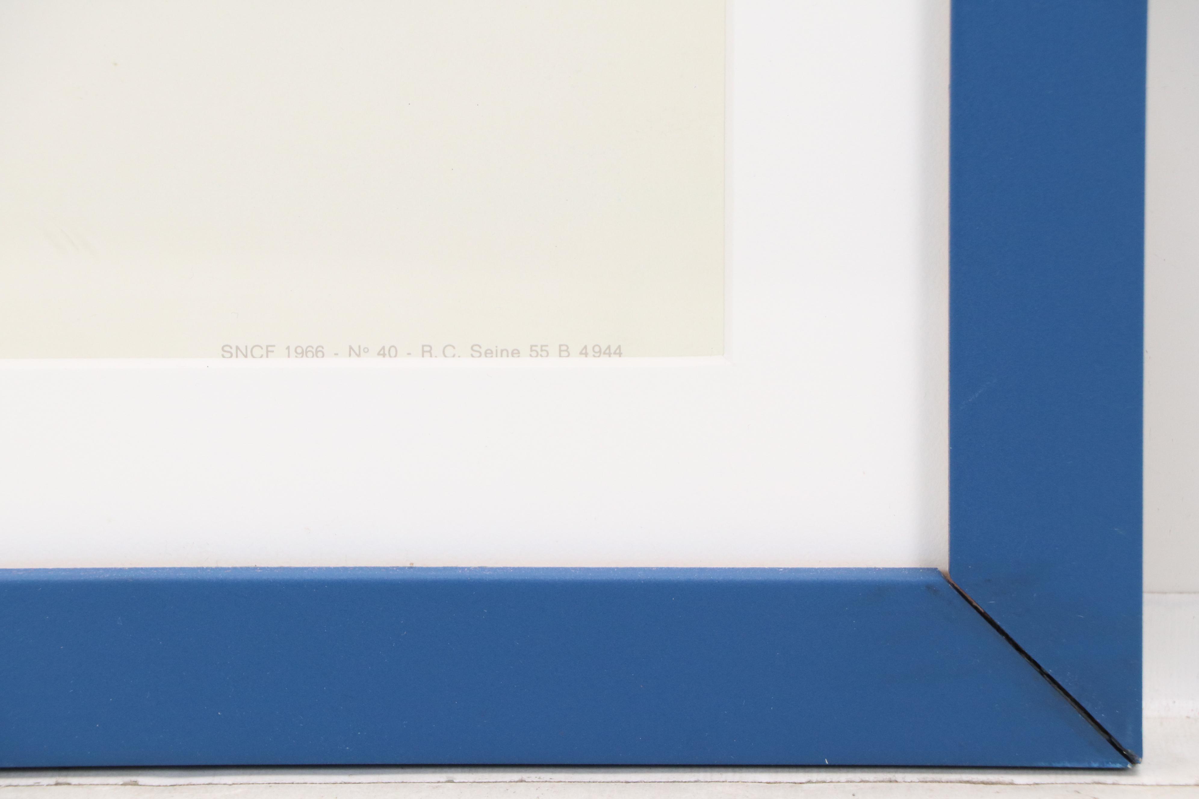 French National Railways Offset Lithograph Poster "Côte D'Azur," 1966