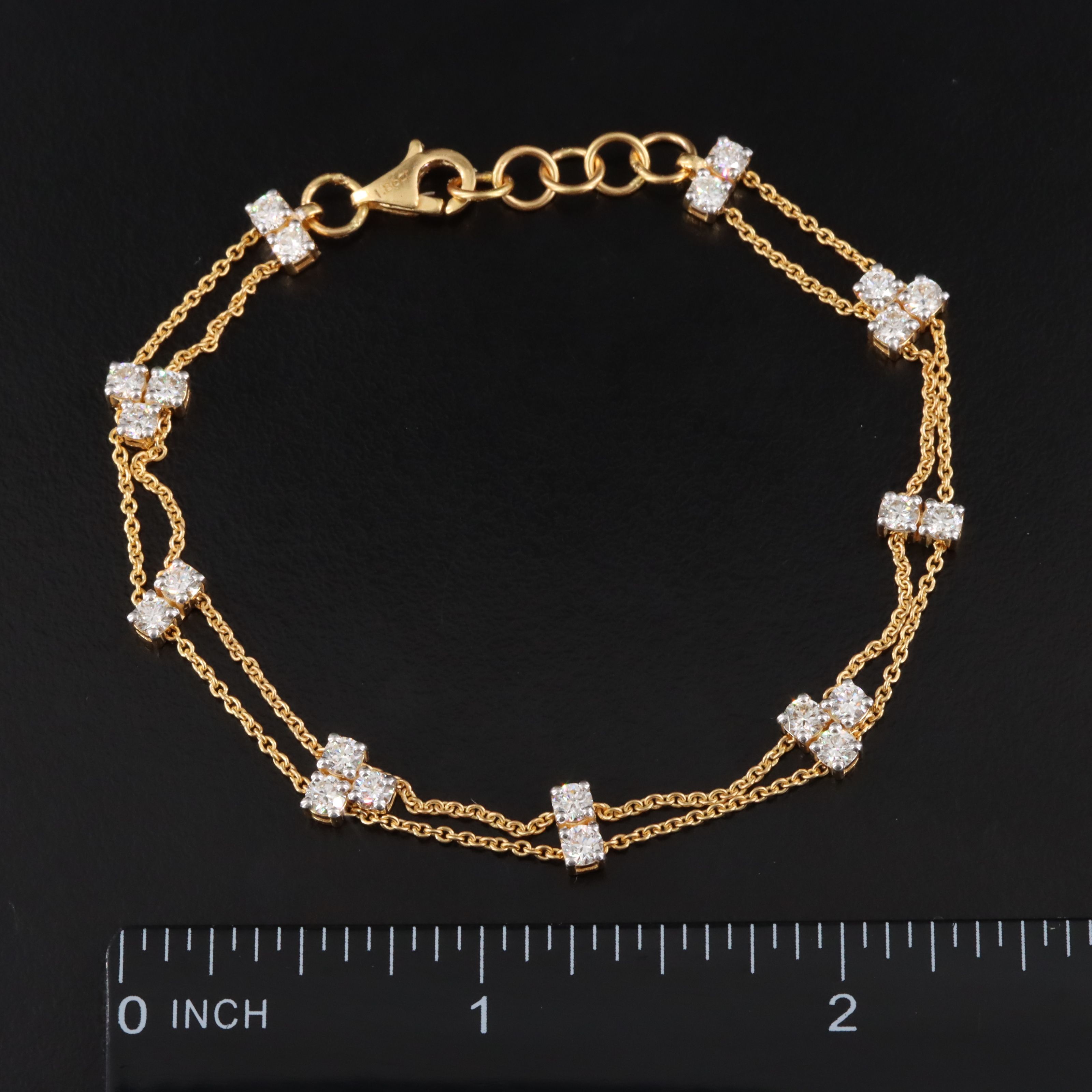 14K 1.86 CTW Diamond Station Bracelet