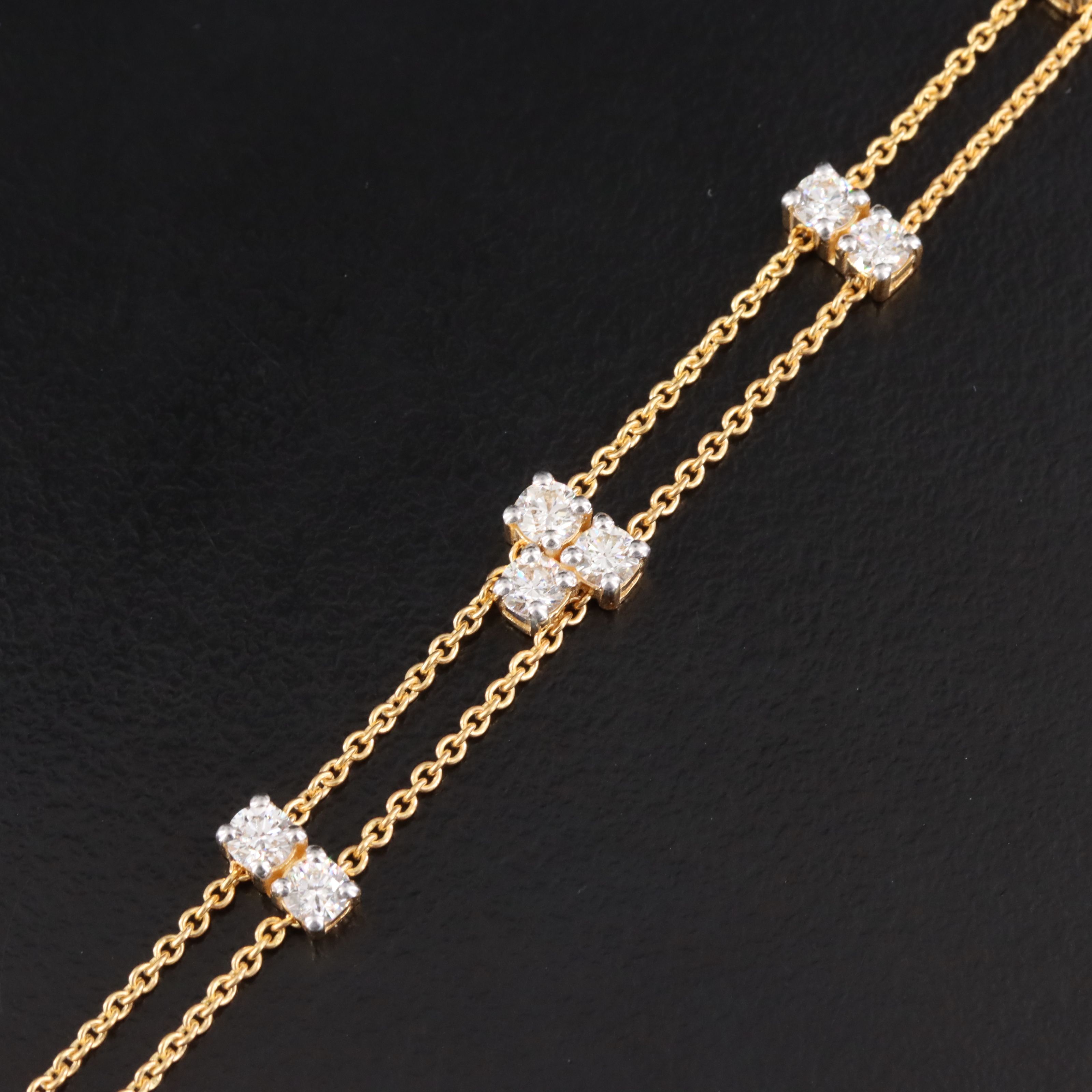 14K 1.86 CTW Diamond Station Bracelet