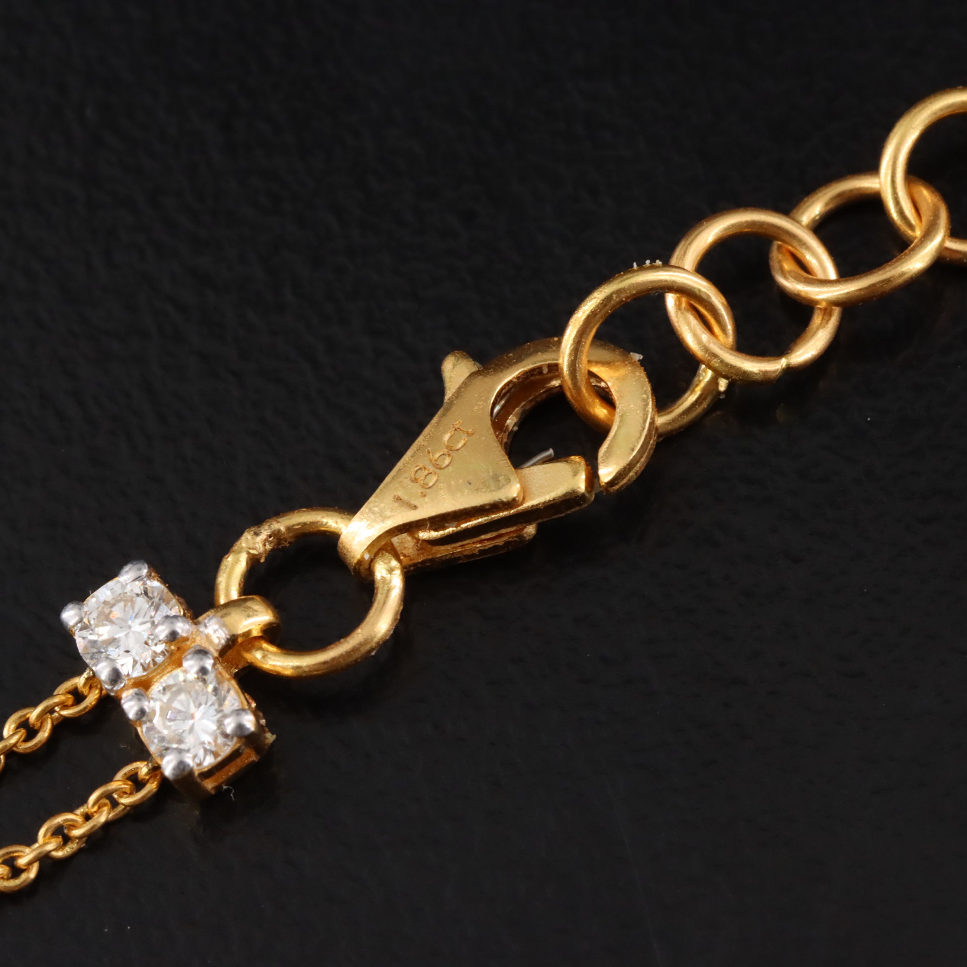 14K 1.86 CTW Diamond Station Bracelet