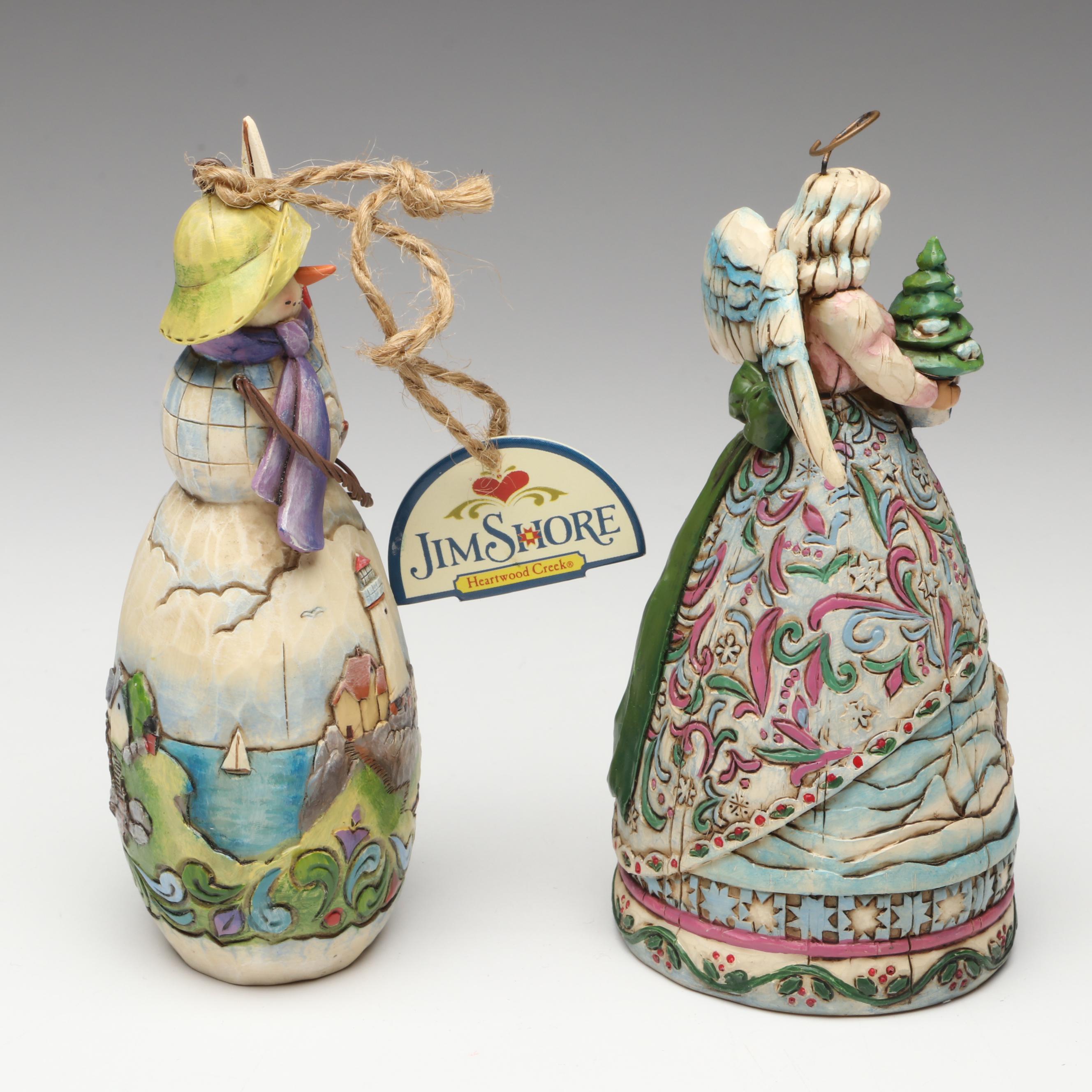 Fitz & Floyd "Old World Santa" Serving Tray with Jim Shore Ornament and Figurine