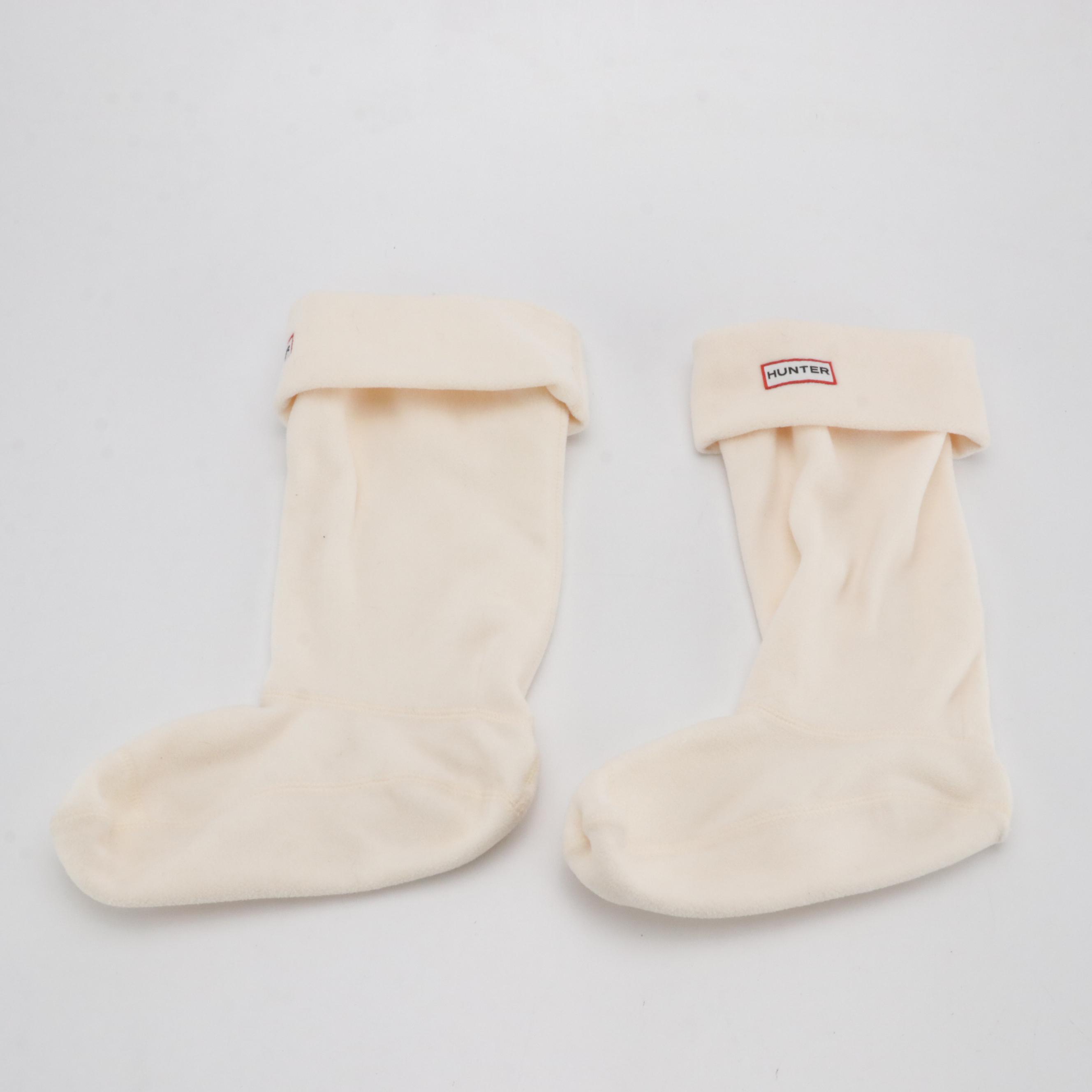 Hunter Original Tall Light Olive Gloss Rain Boots with Fleece Boot Socks