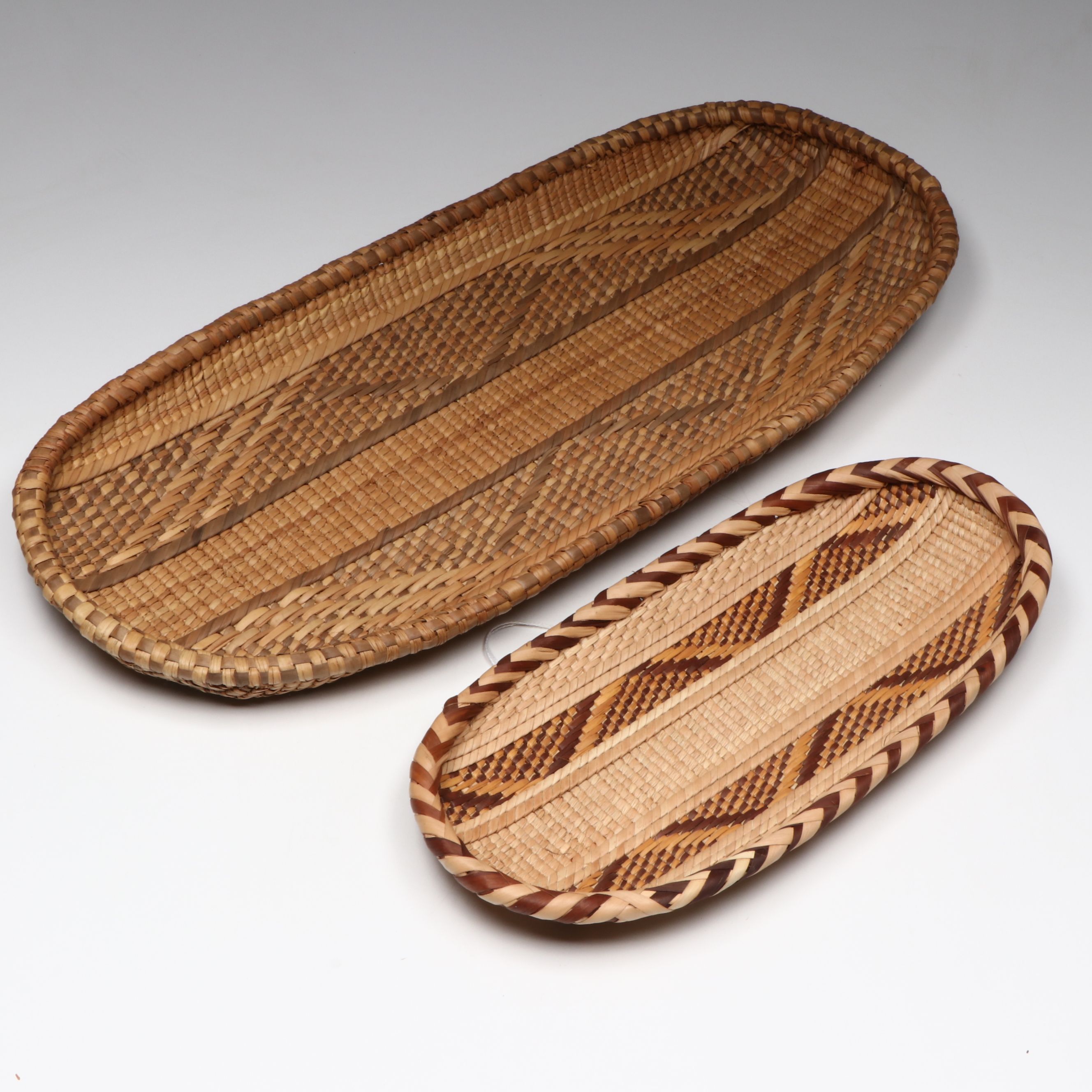 Zimbabwean Ndebele Peoples Handwoven Palm Basket Platters