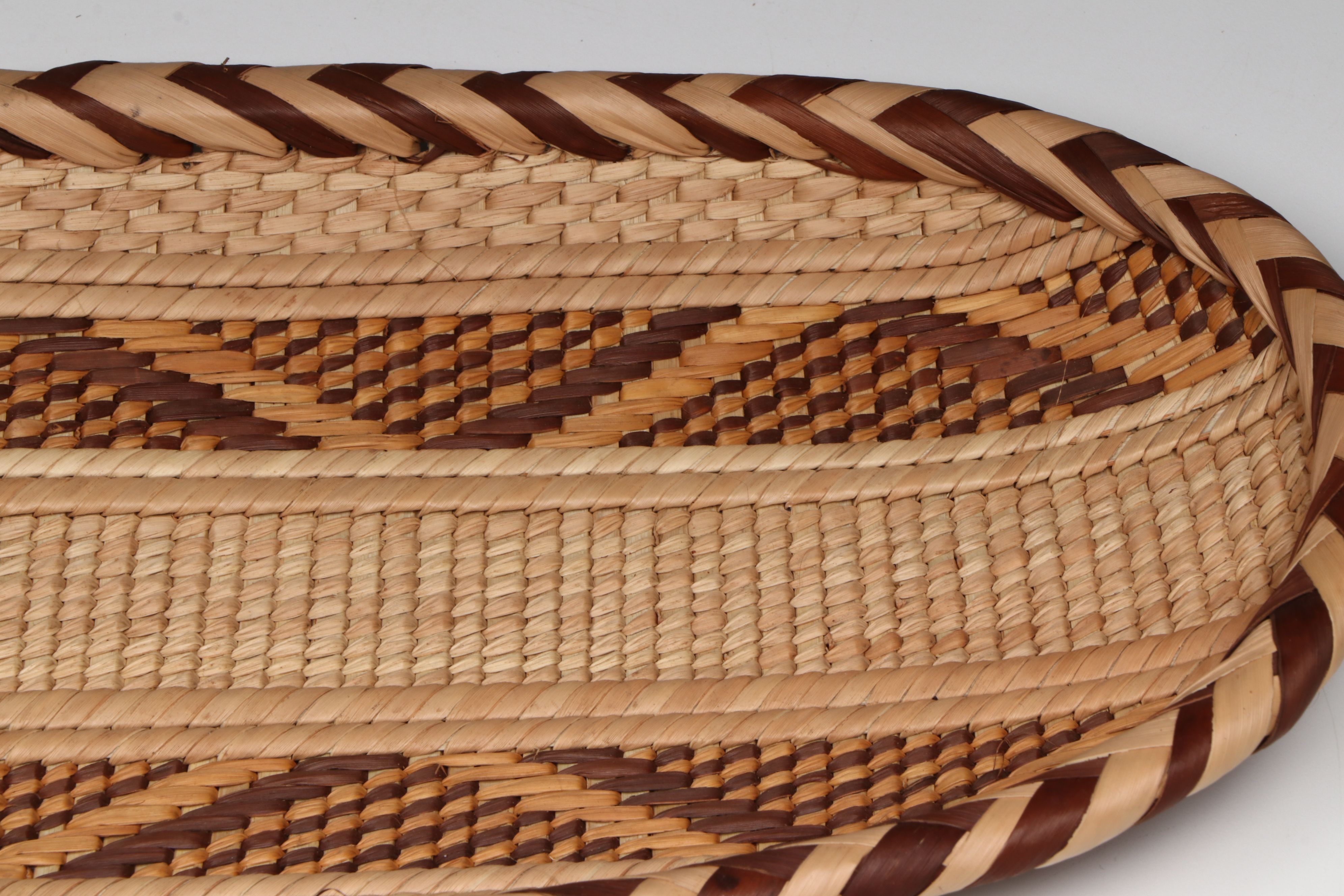 Zimbabwean Ndebele Peoples Handwoven Palm Basket Platters
