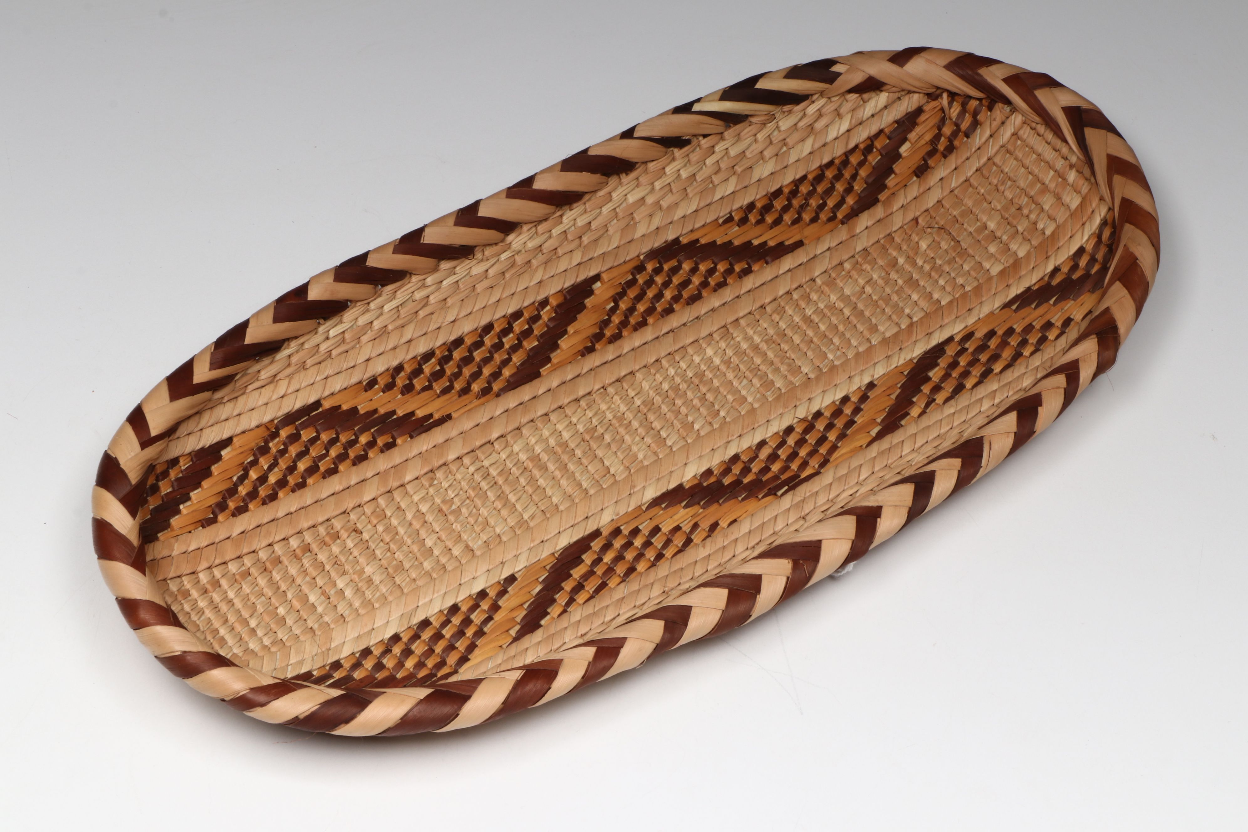 Zimbabwean Ndebele Peoples Handwoven Palm Basket Platters