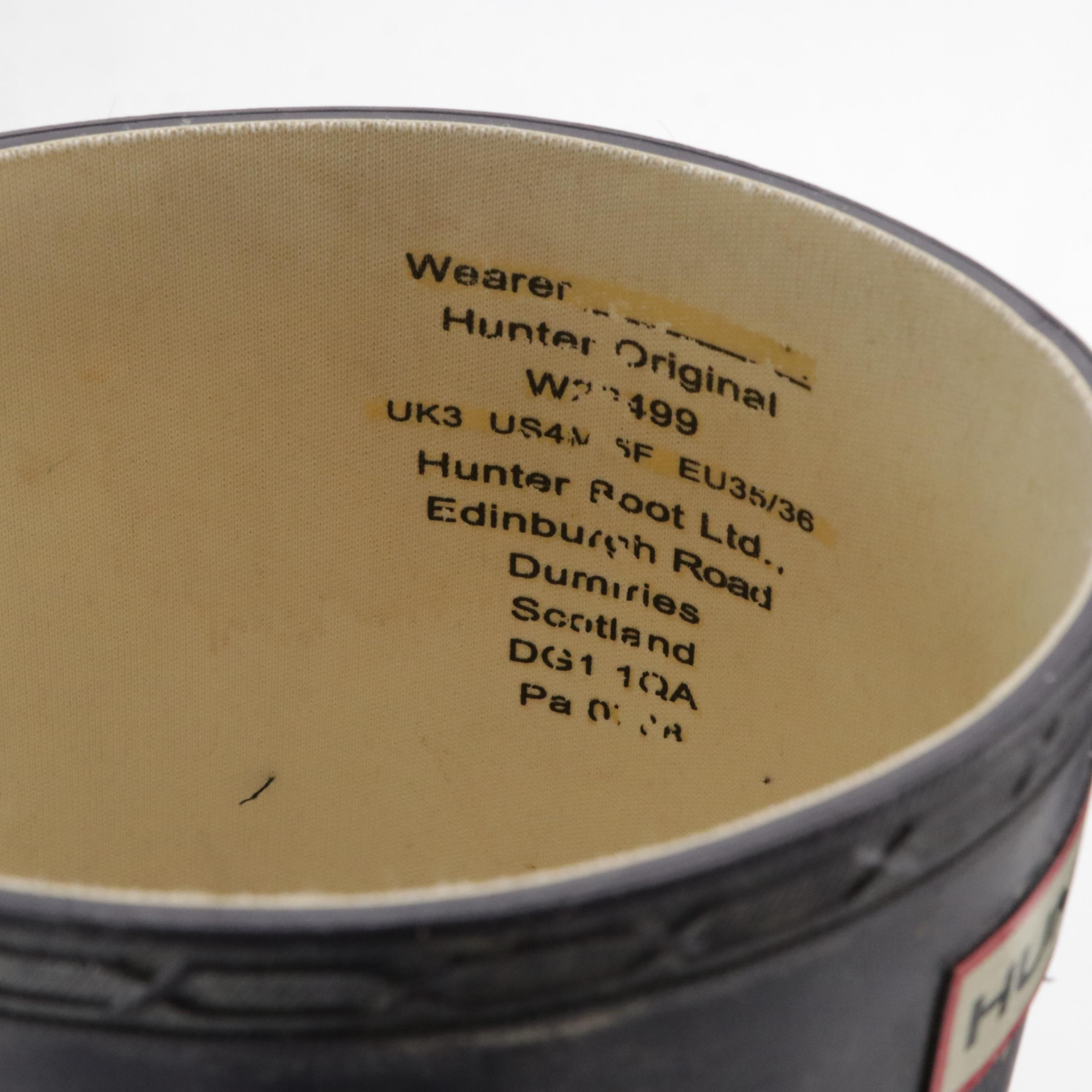 Hunter Original Tall Dark Purple Rain Boots with Fleece Boot Socks